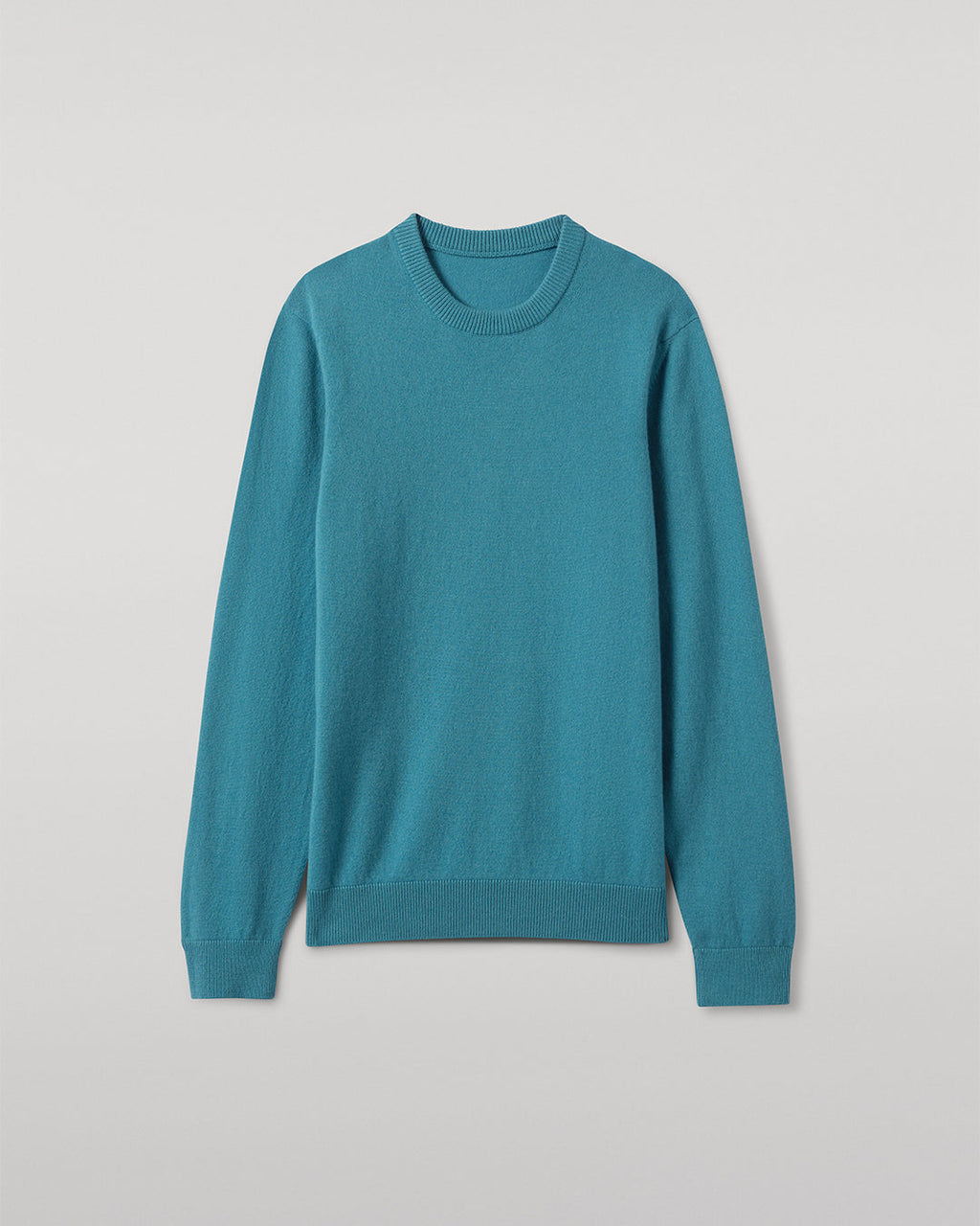 Johnstons of Elgin - Rory Bright Blue Classic Cashmere Crew Jumper