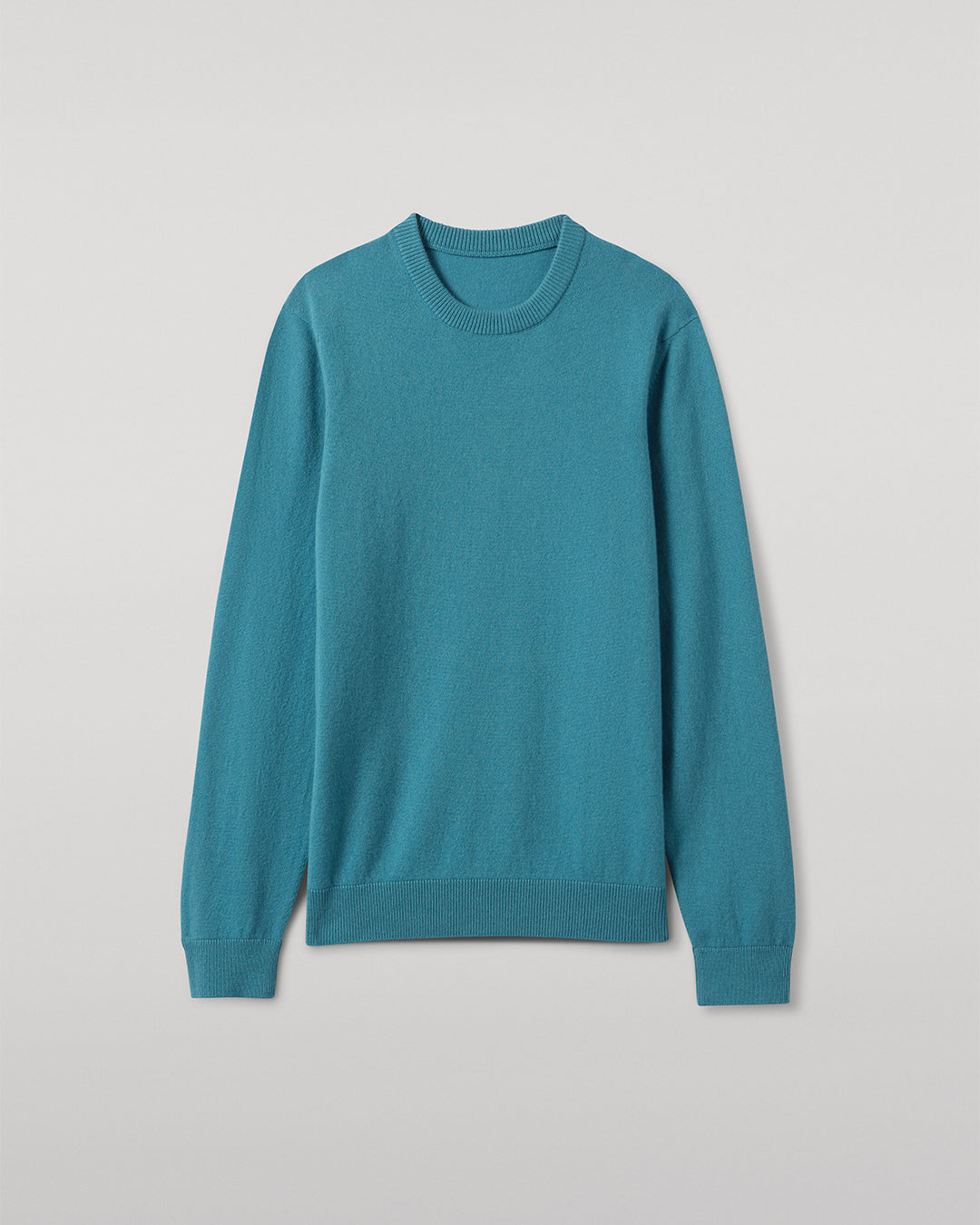 Johnstons of Elgin - Rory Bright Blue Classic Cashmere Crew Jumper