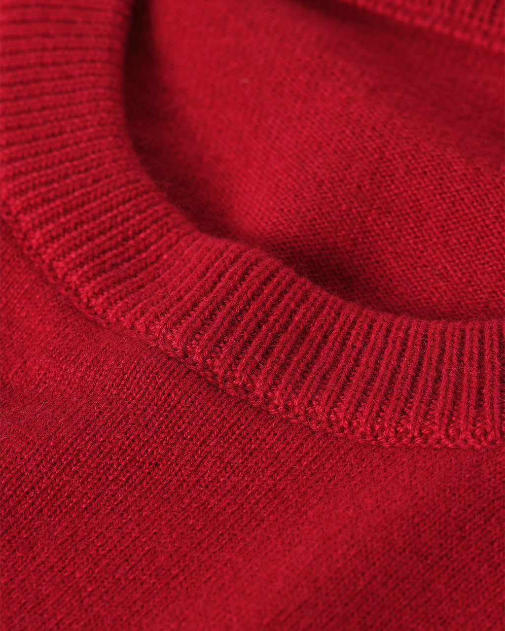 Johnstons of Elgin - Rory Red Classic Cashmere Crew Jumper