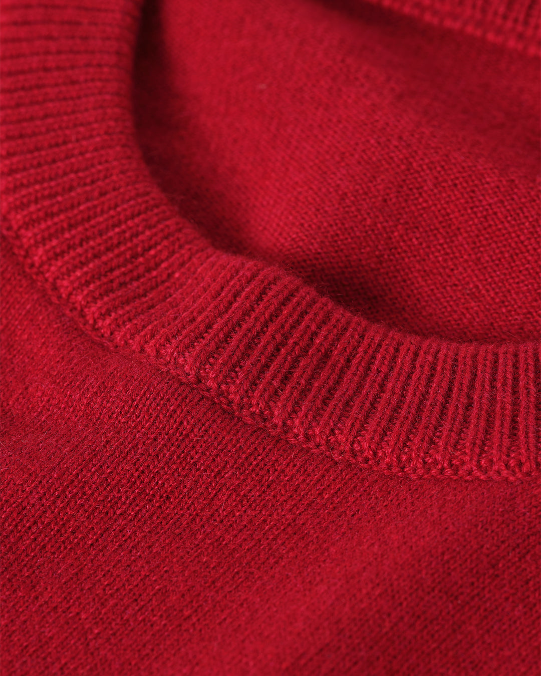 Johnstons of Elgin - Rory Red Classic Cashmere Crew Jumper