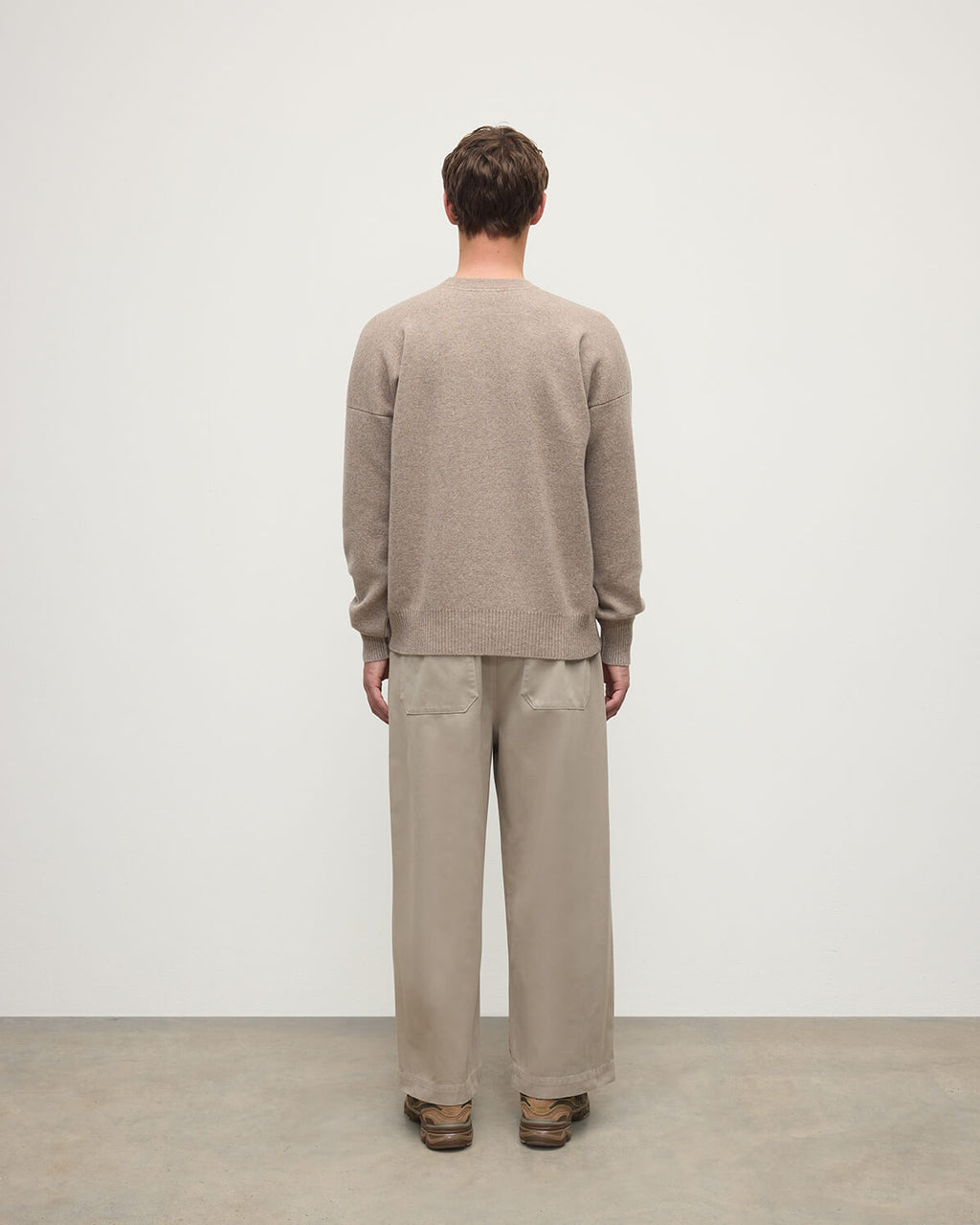 Johnstons of Elgin - Relaxed Milano Stitch Light Brown Jumper