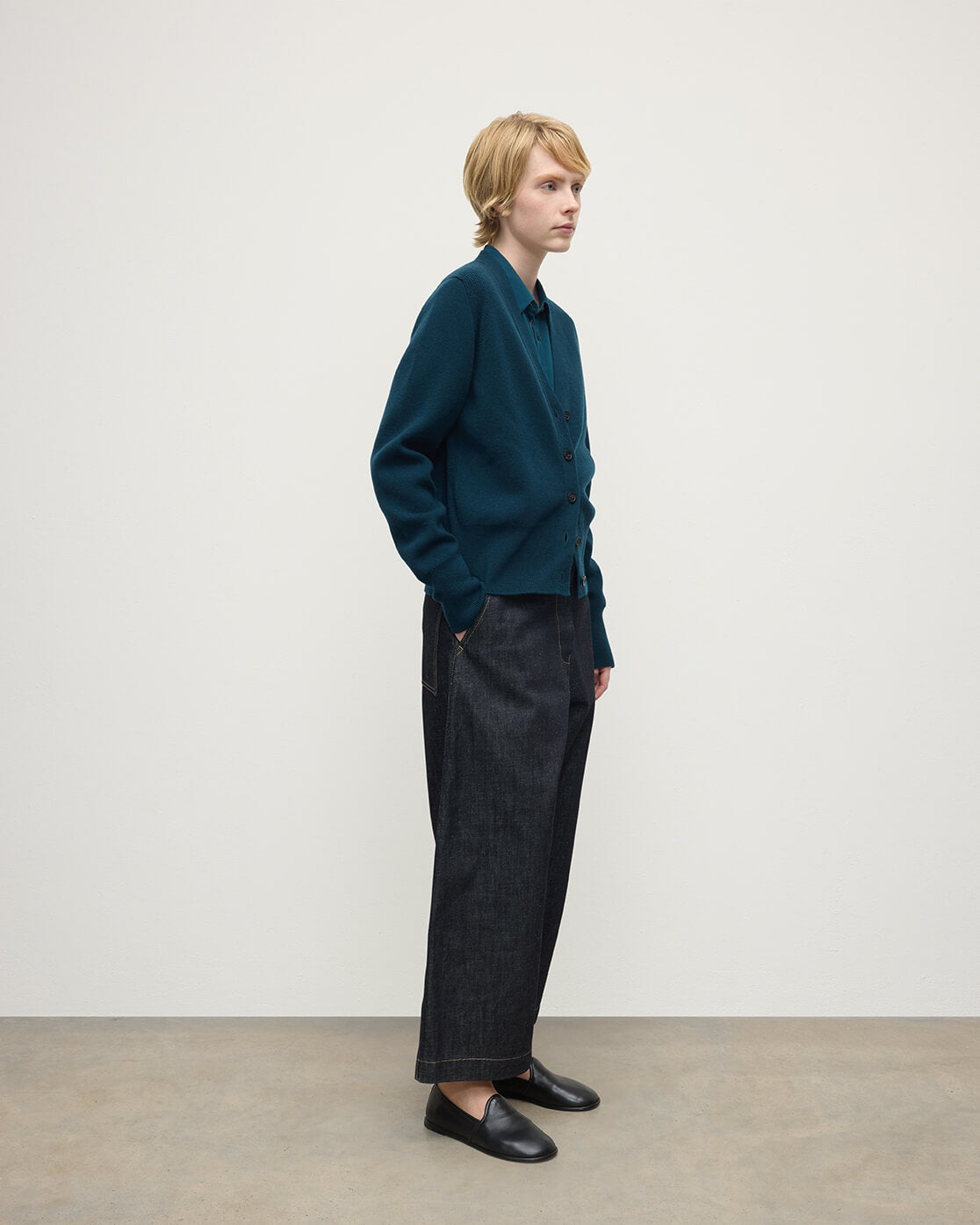 Johnstons of Elgin - Milano Stitch Bottle Green Cashmere Cardigan