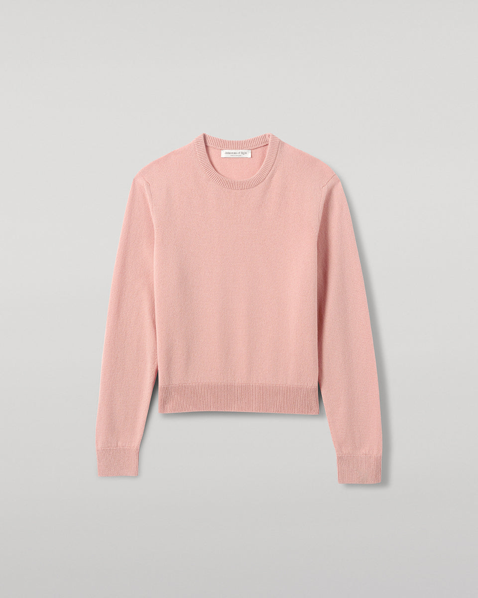 Johnstons of Elgin - Classic Cashmere Pink Round Neck Jumper