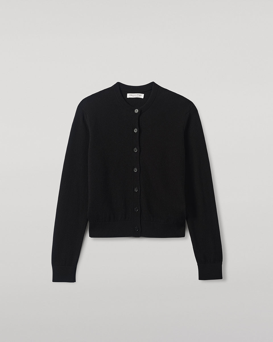 Johnstons of Elgin - Classic Cashmere Black Cardigan