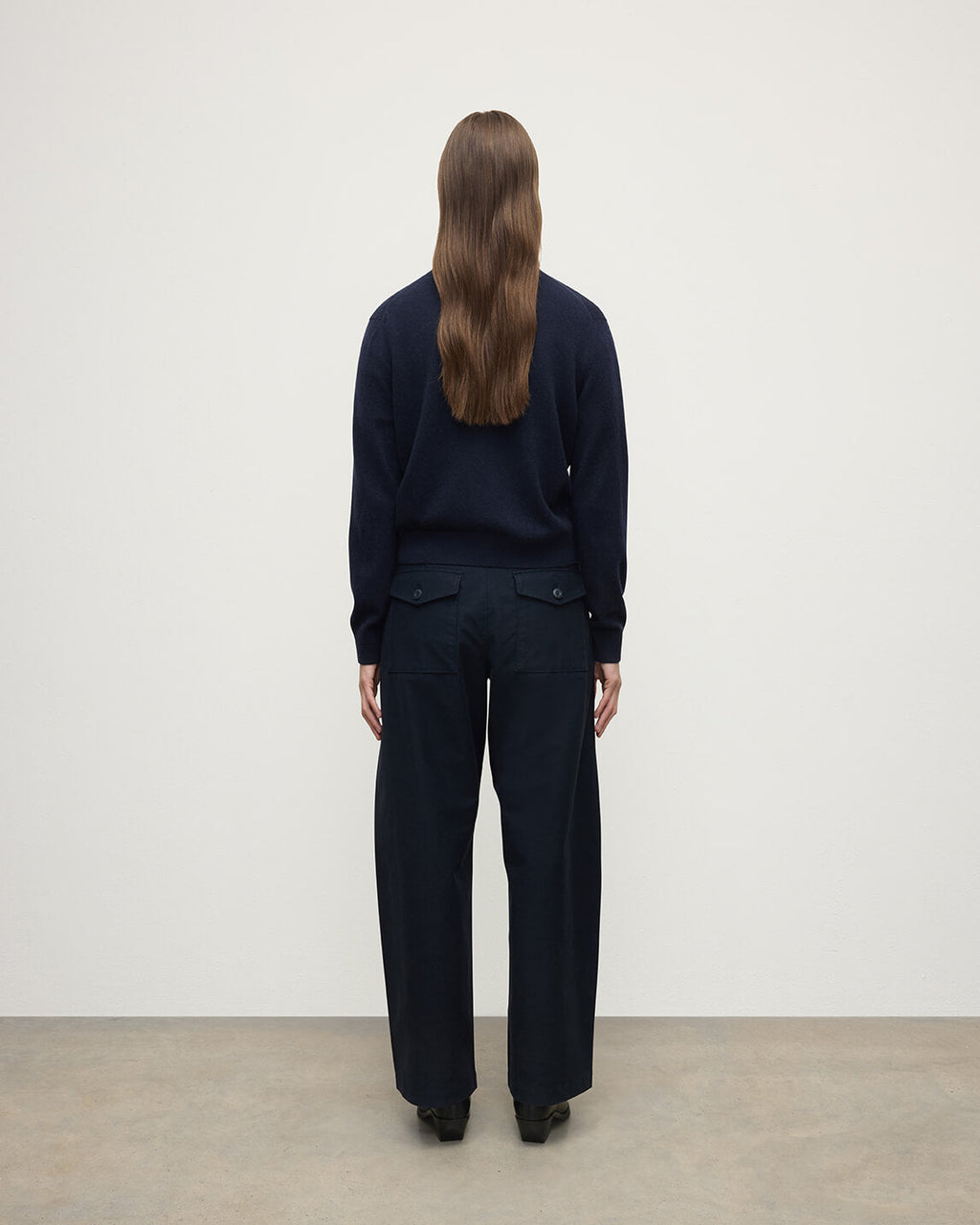 Johnstons of Elgin - Classic Cashmere Dark Navy Cardigan