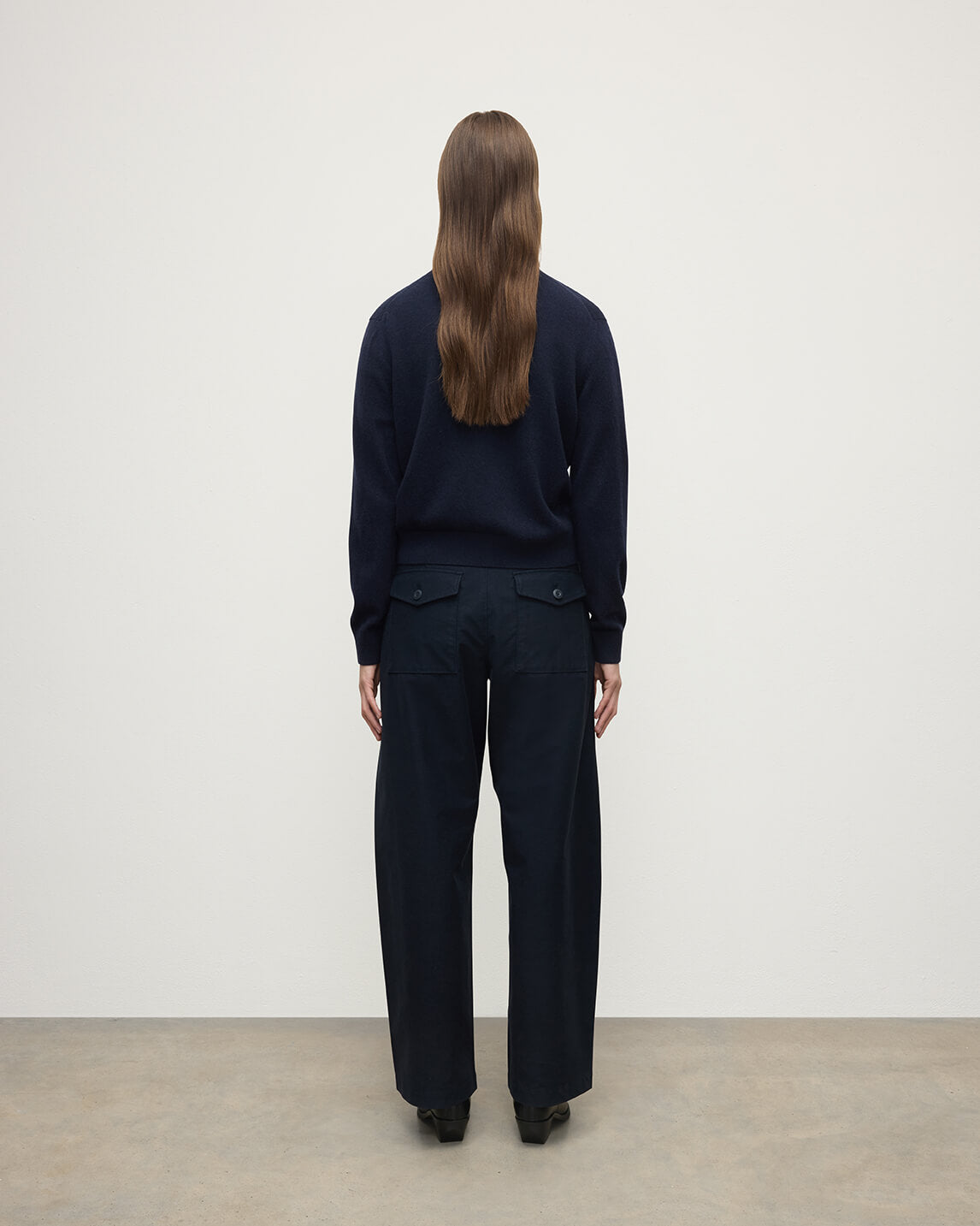 Johnstons of Elgin - Classic Cashmere Dark Navy Cardigan