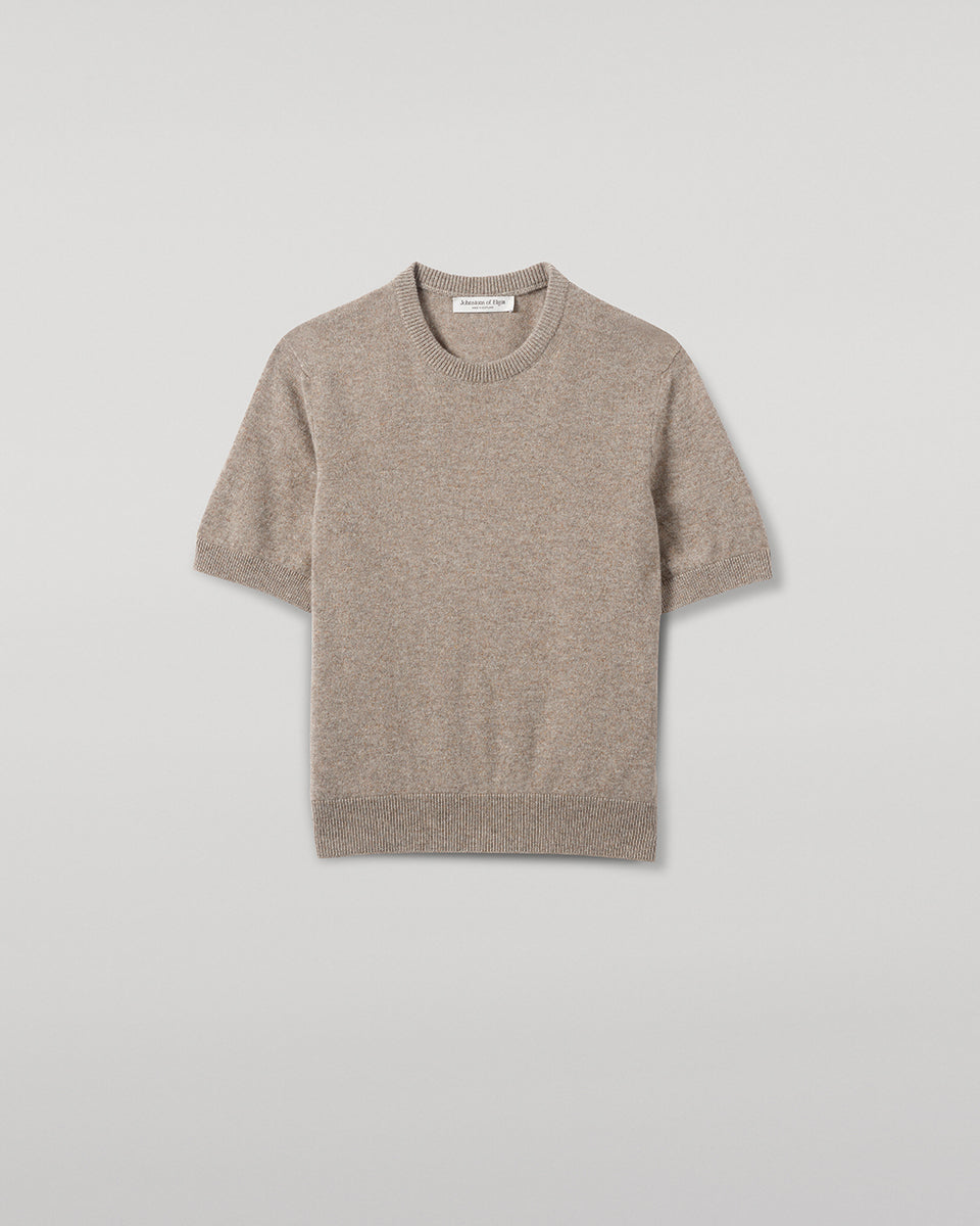 Johnstons of Elgin - Classic Cashmere Light Brown T - shirt