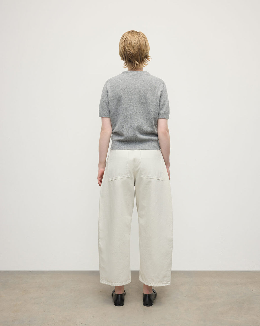 Johnstons of Elgin - Classic Cashmere Light Grey T - shirt