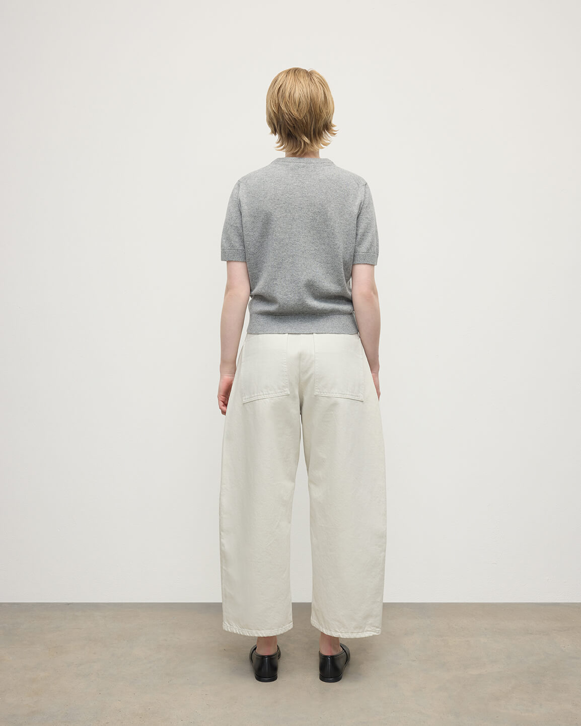 Johnstons of Elgin - Classic Cashmere Light Grey T - shirt