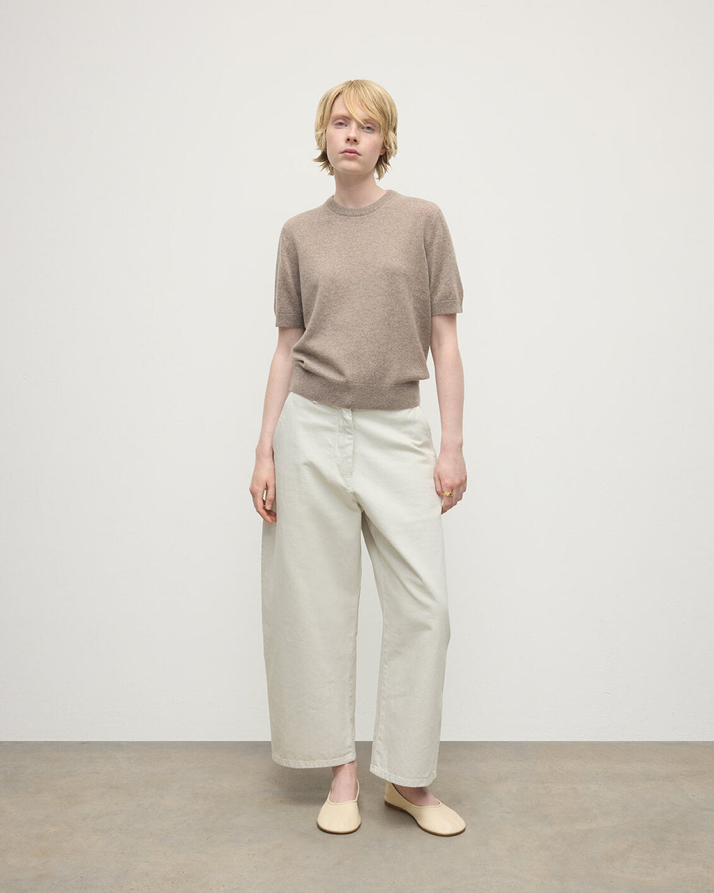 Johnstons of Elgin - Classic Cashmere Light Brown T - shirt