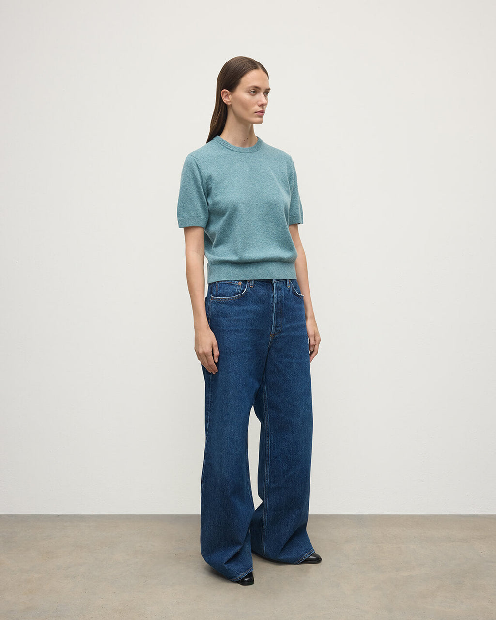 Johnstons of Elgin - Classic Cashmere Green T - shirt
