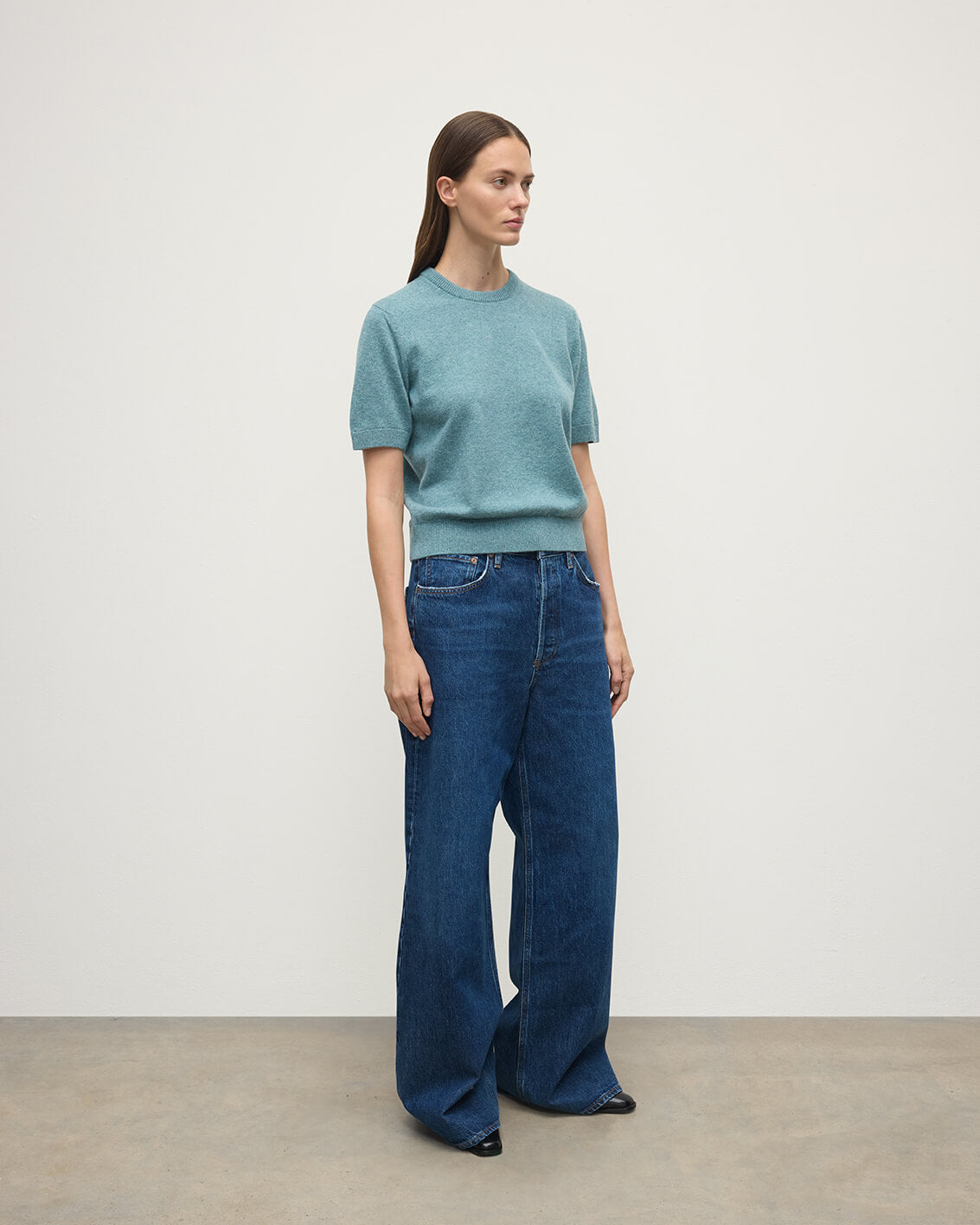 Johnstons of Elgin - Classic Cashmere Green T - shirt