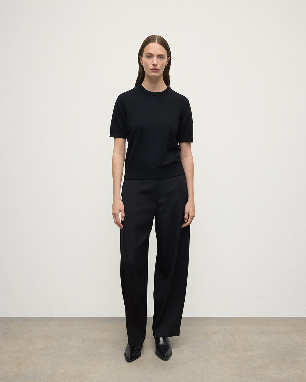 Johnstons of Elgin - Classic Cashmere Black T - shirt