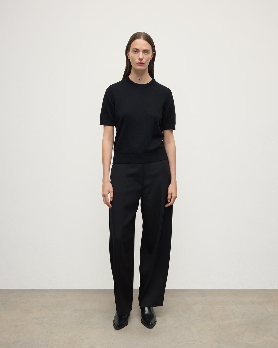Johnstons of Elgin - Classic Cashmere Black T - shirt