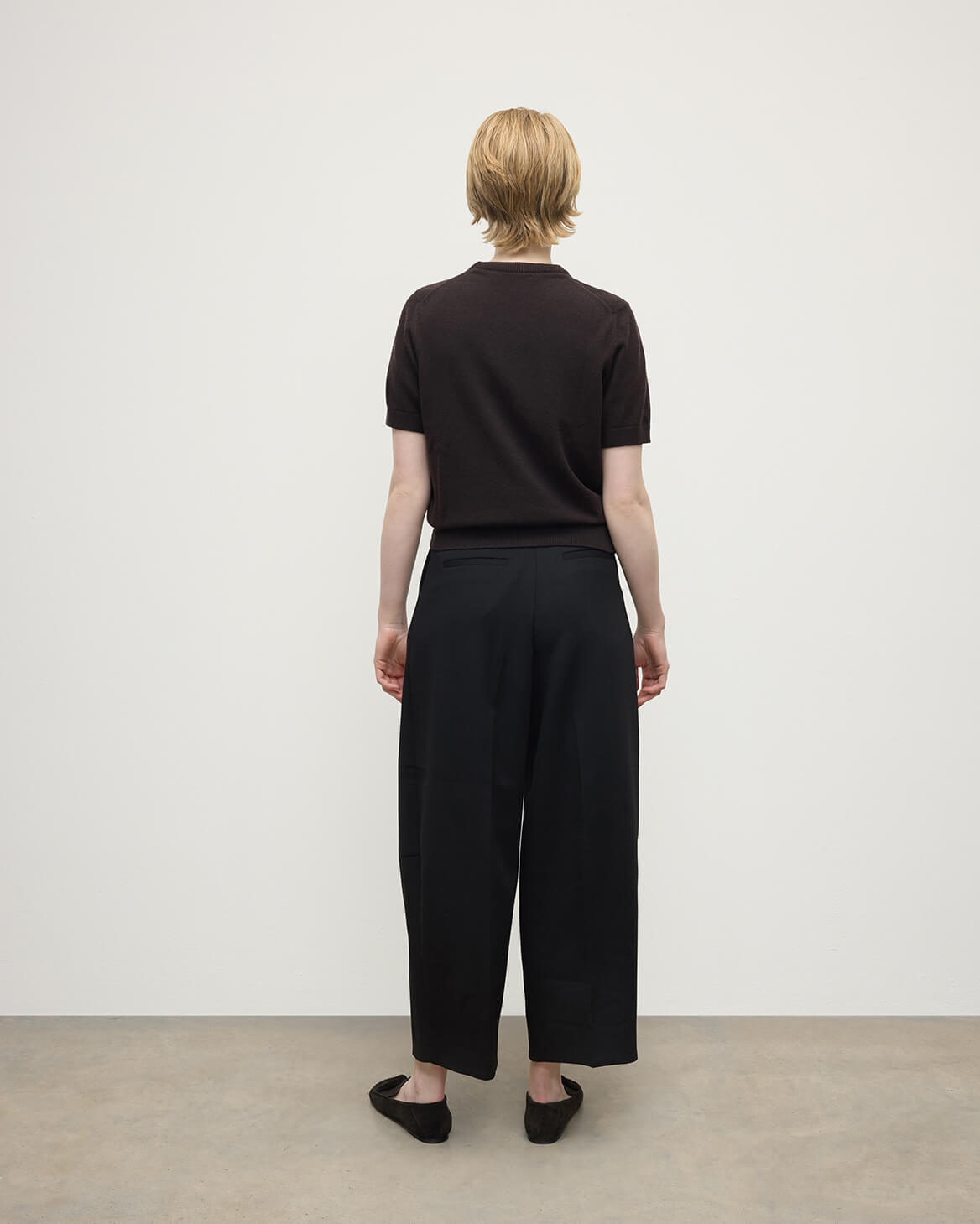 Johnstons of Elgin - Classic Cashmere Dark Brown T - shirt