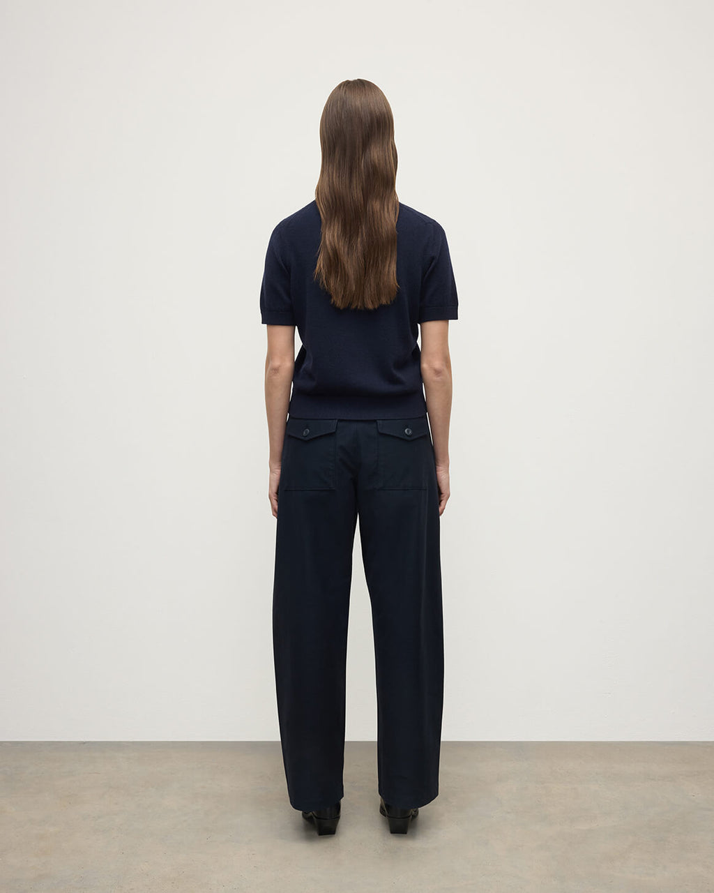 Johnstons of Elgin - Classic Cashmere Dark Navy T - shirt