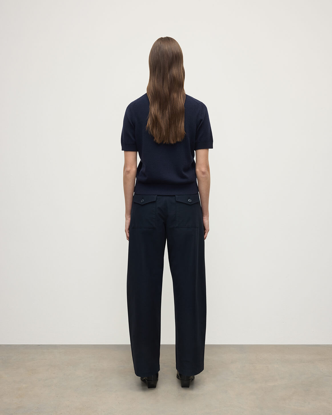 Johnstons of Elgin - Classic Cashmere Dark Navy T - shirt