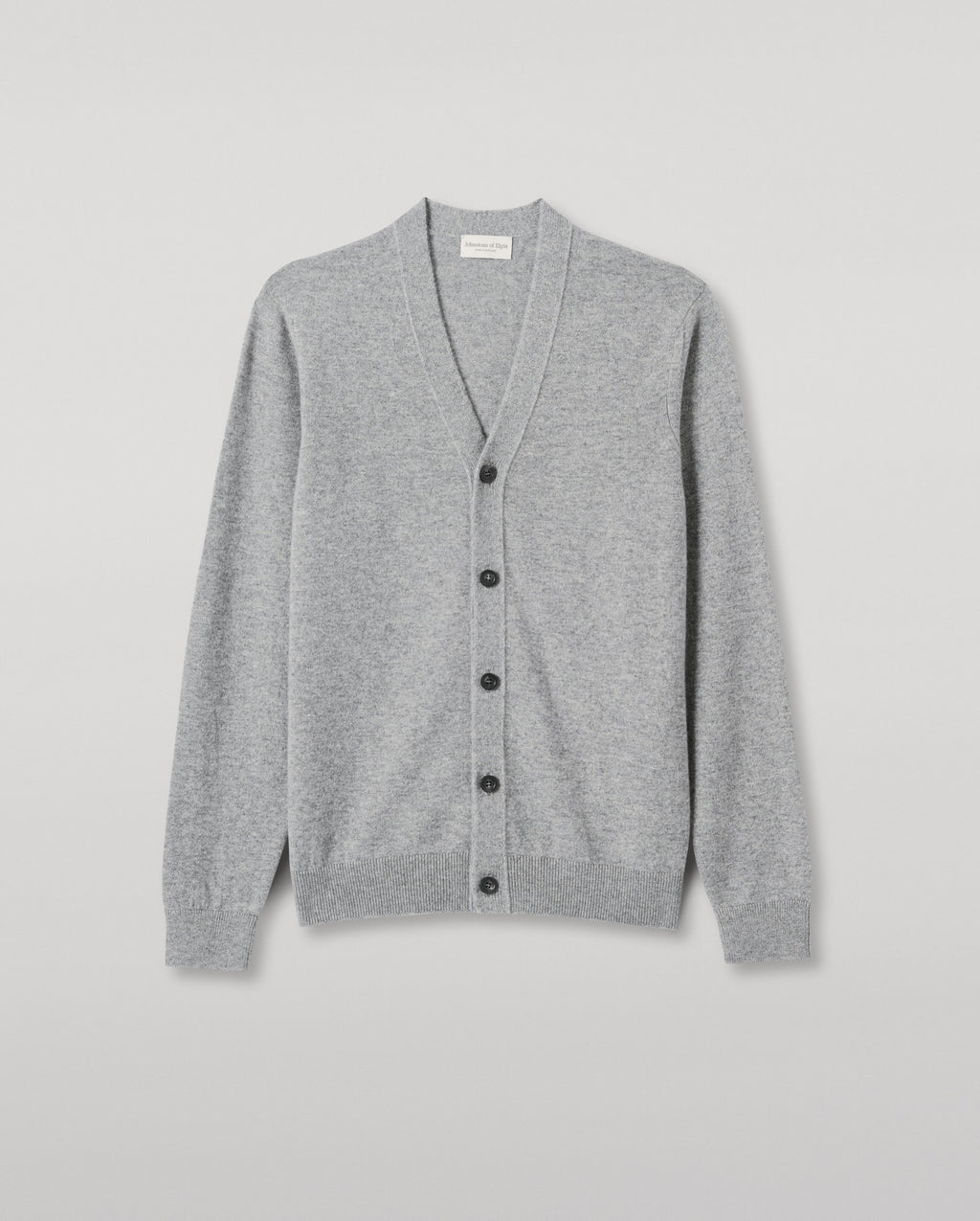 Johnstons of Elgin - Rory Grey Classic Cashmere Cardigan
