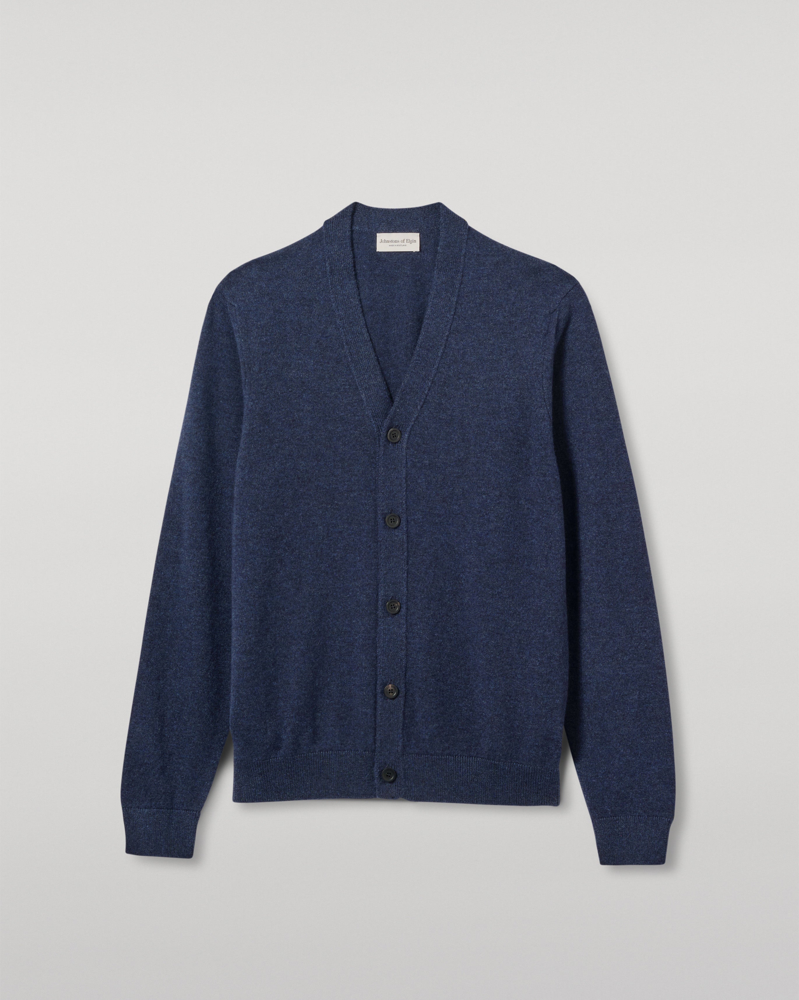 Johnstons of Elgin - Rory Navy Classic Cashmere Cardigan