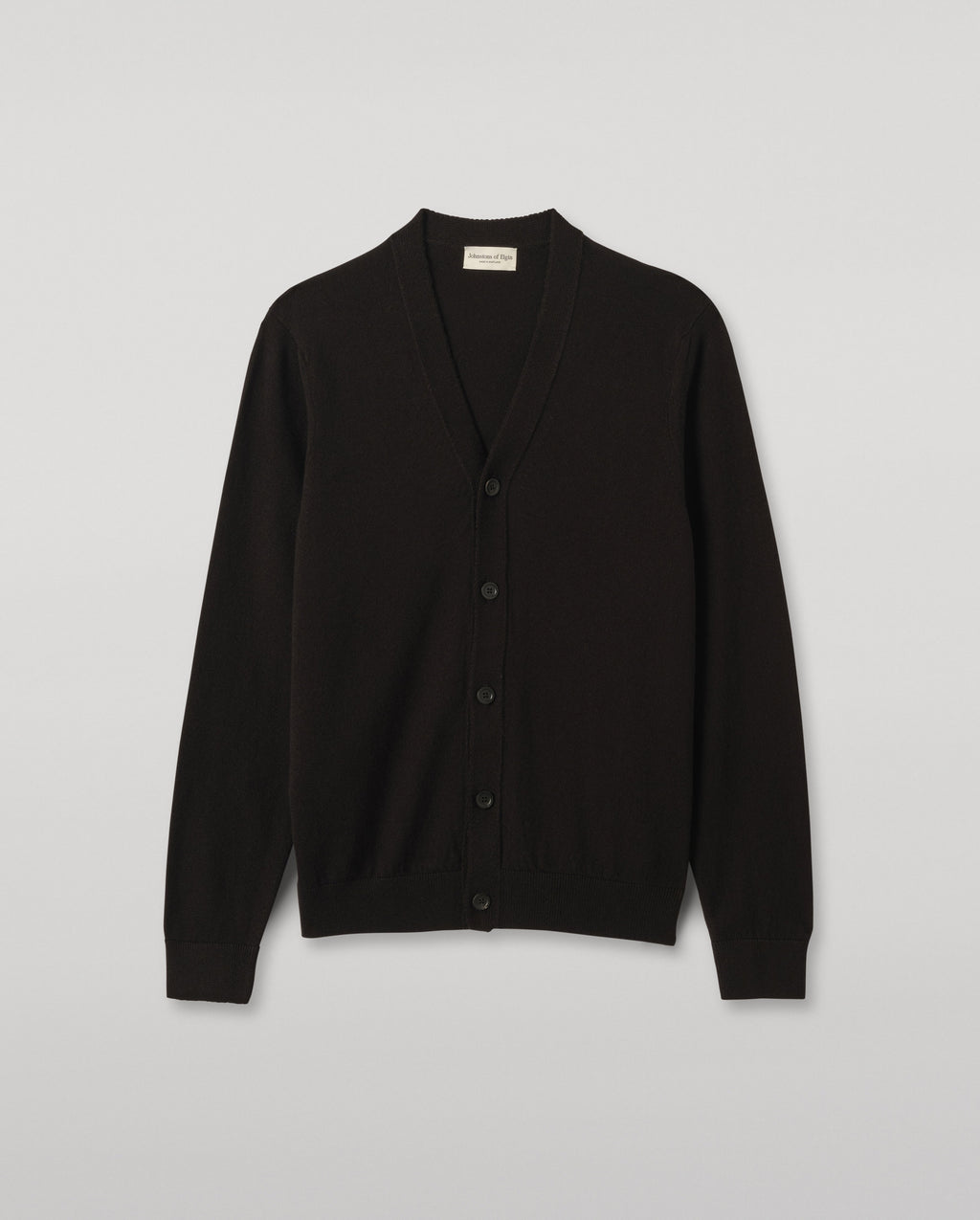 Johnstons of Elgin - Rory Black Classic Cashmere Cardigan
