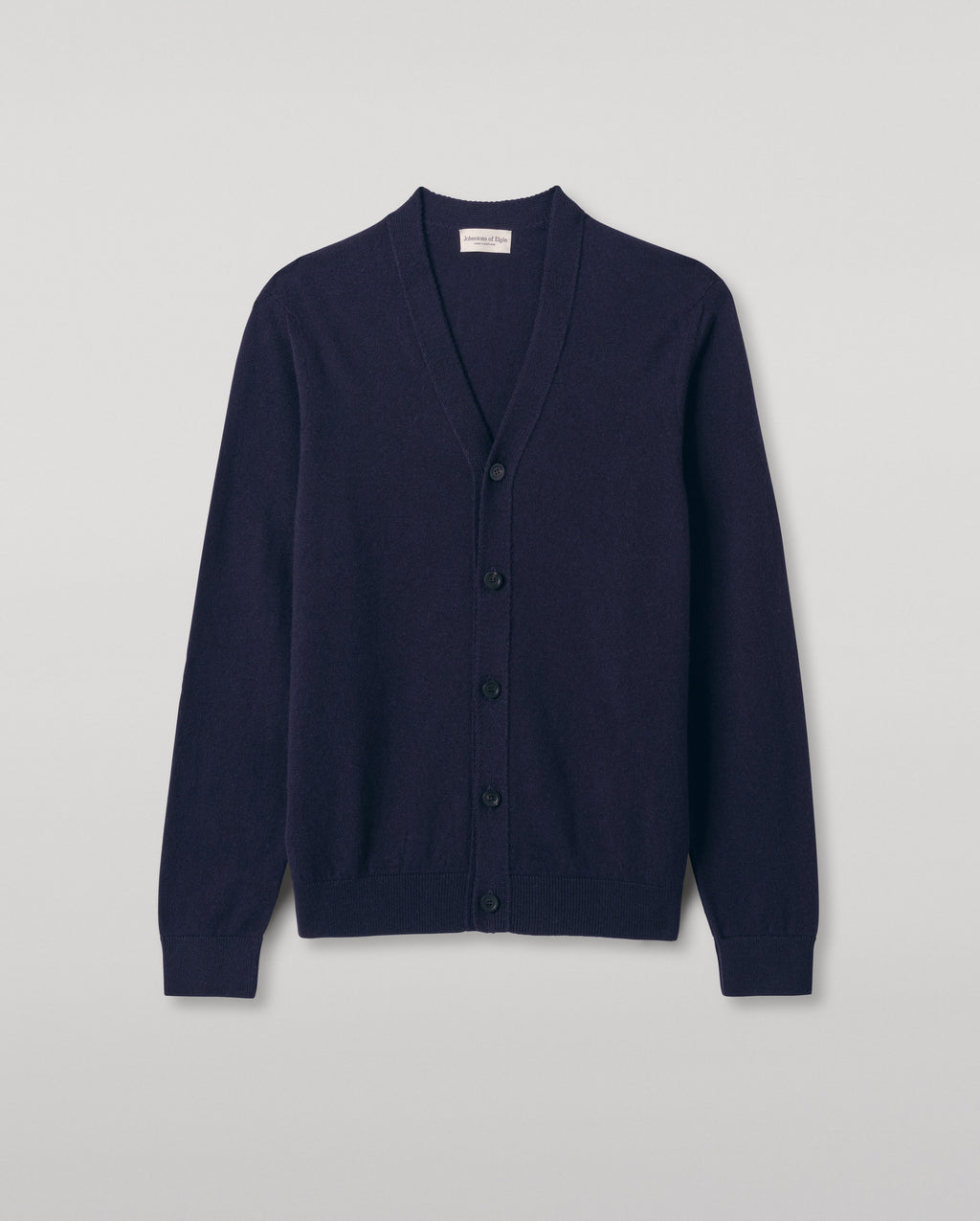 Johnstons of Elgin - Rory Dark Navy Classic Cashmere Cardigan