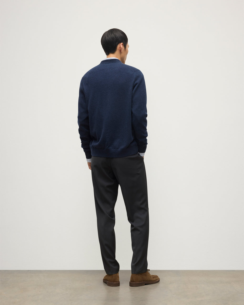 Johnstons of Elgin - Rory Navy Classic Cashmere Cardigan