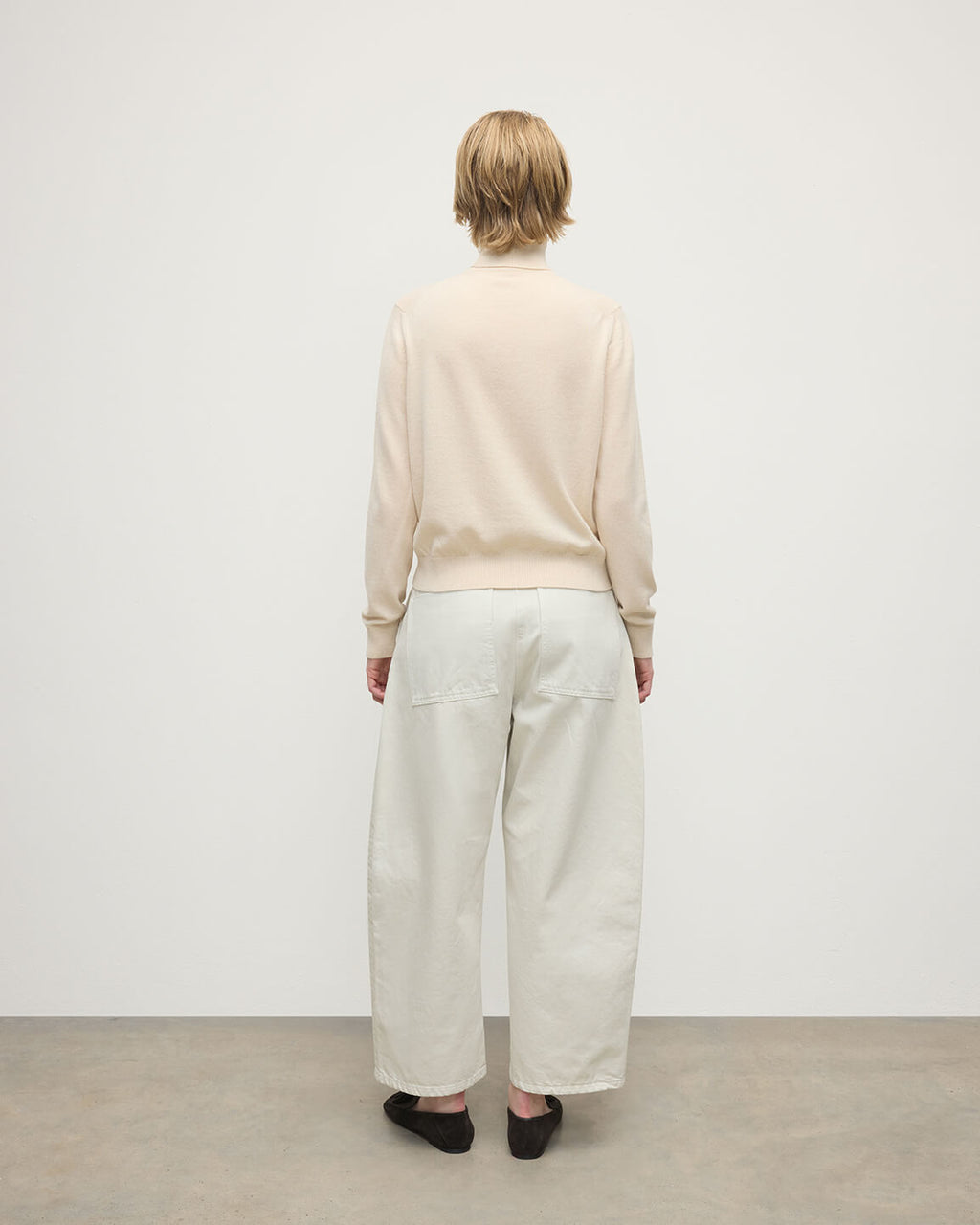 Johnstons of Elgin - Classic Cashmere Cream Roll Neck Jumper