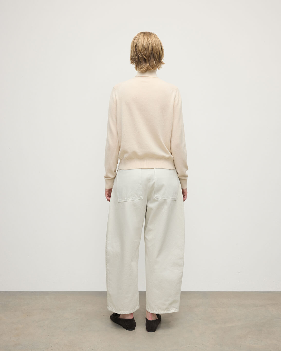 Johnstons of Elgin - Classic Cashmere Cream Roll Neck Jumper