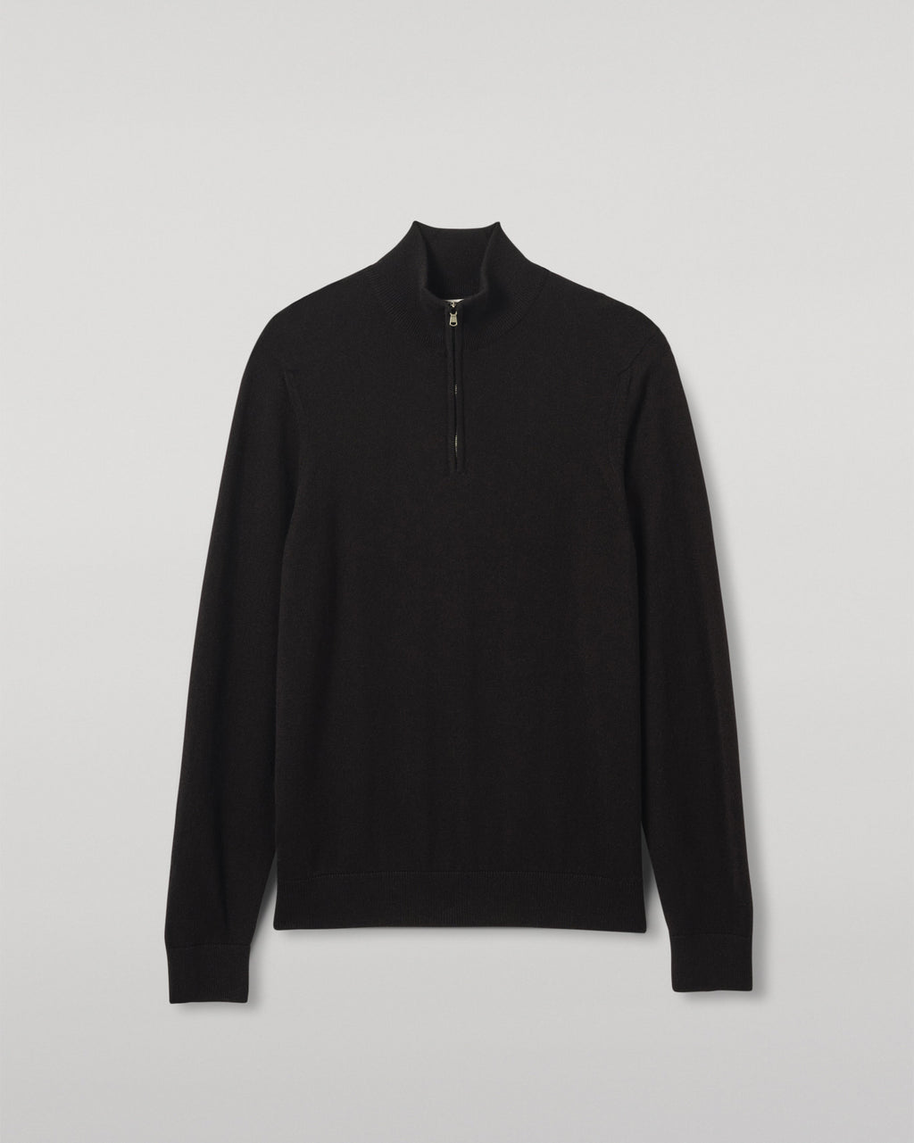 Johnstons of Elgin - Rory Cashmere Classic Black Zip Neck Jumper