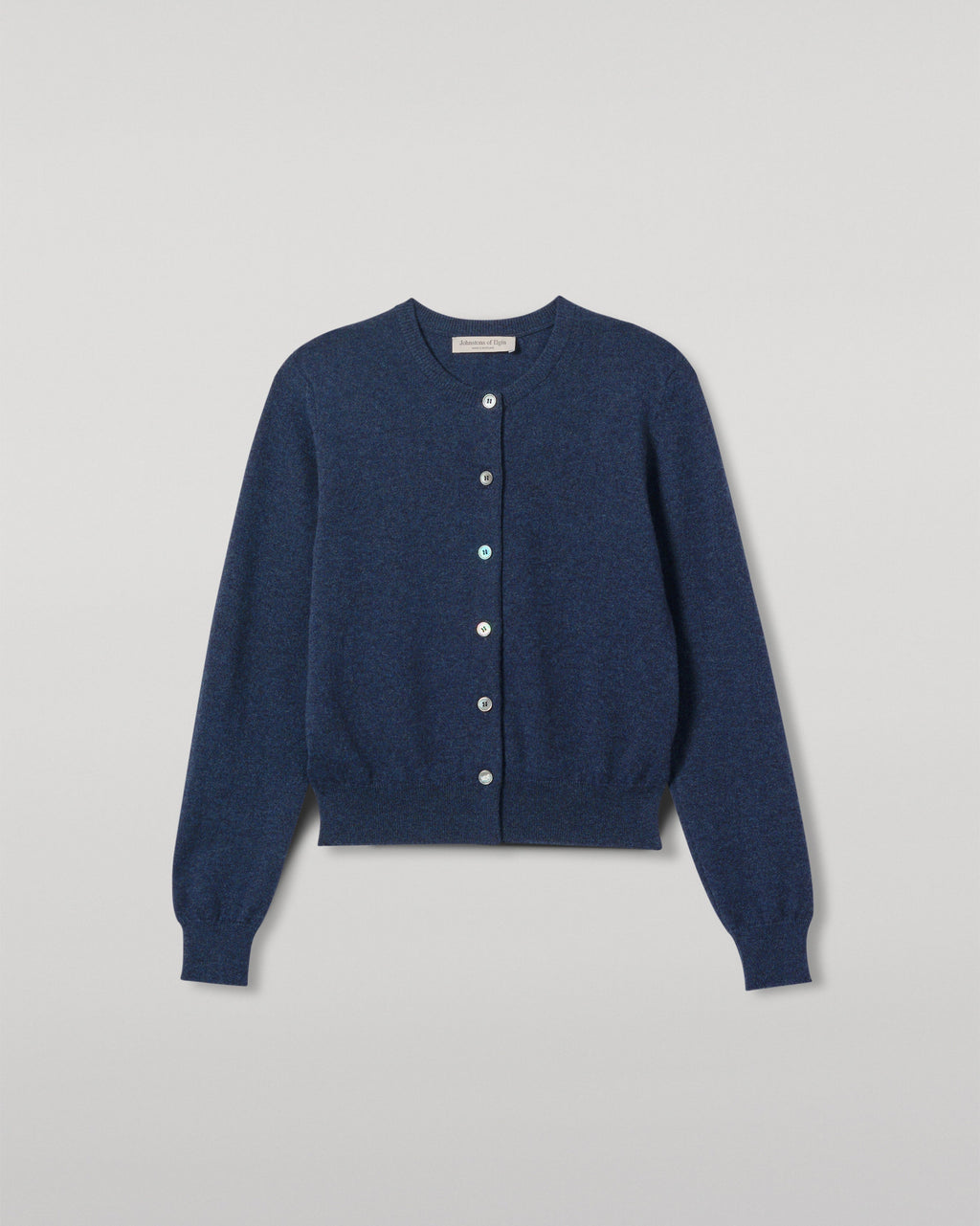 Johnstons of Elgin - Iris Navy Classic Cashmere Cardigan