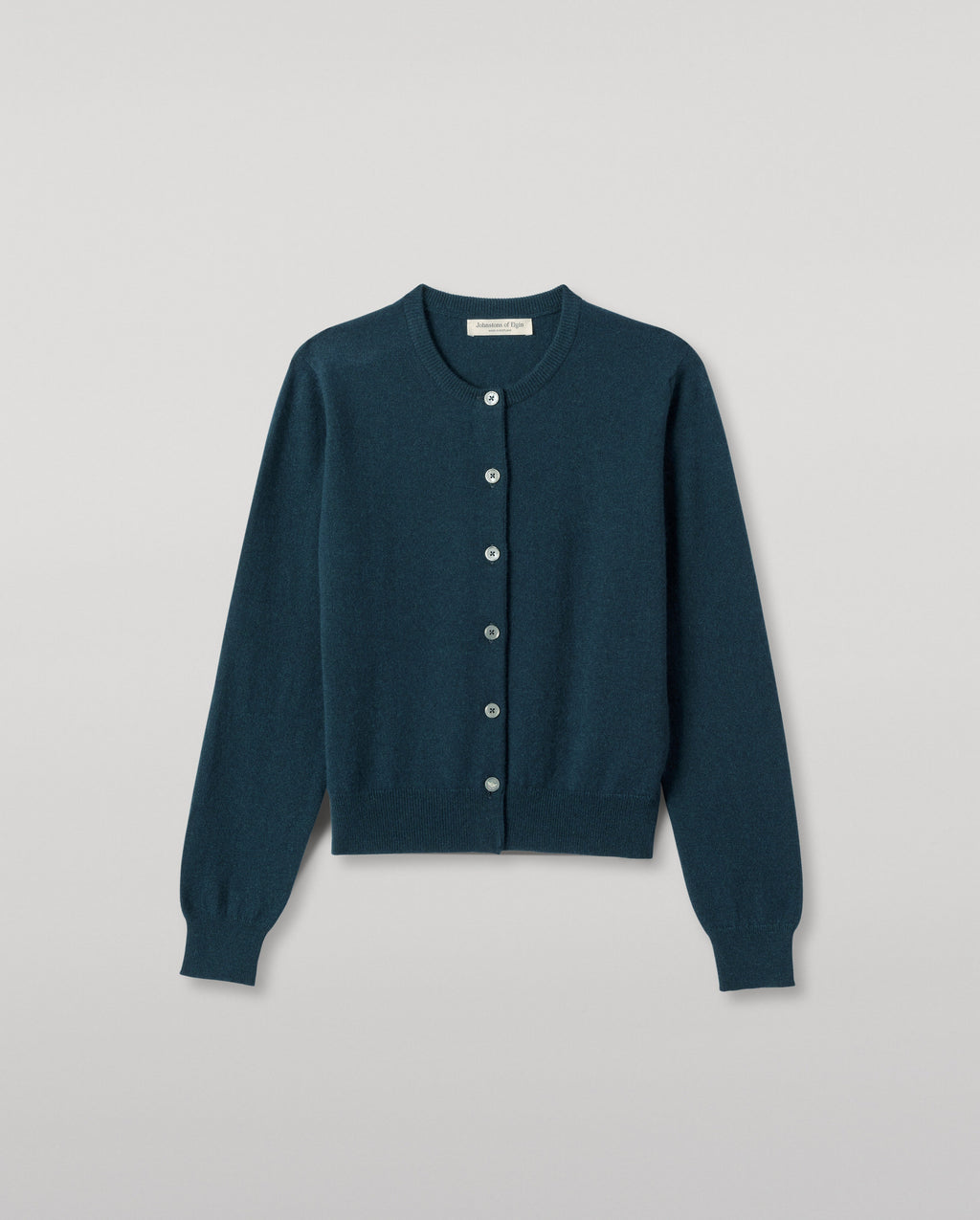 Johnstons of Elgin - Iris Bottle Green Classic Cashmere Cardigan