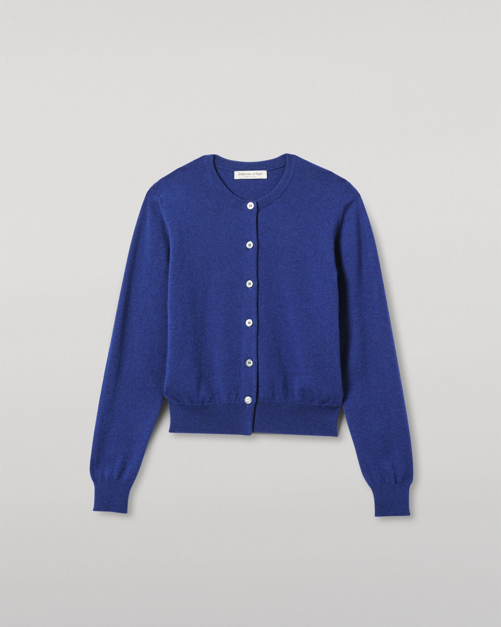 Johnstons of Elgin - Iris Blue Classic Cashmere Cardigan