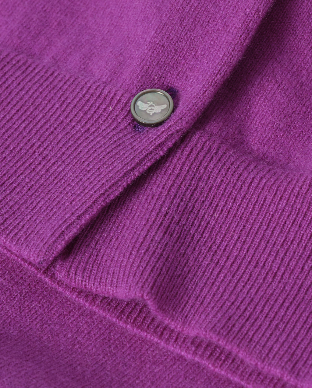 Johnstons of Elgin - Iris Classic Purple Cashmere Cardigan