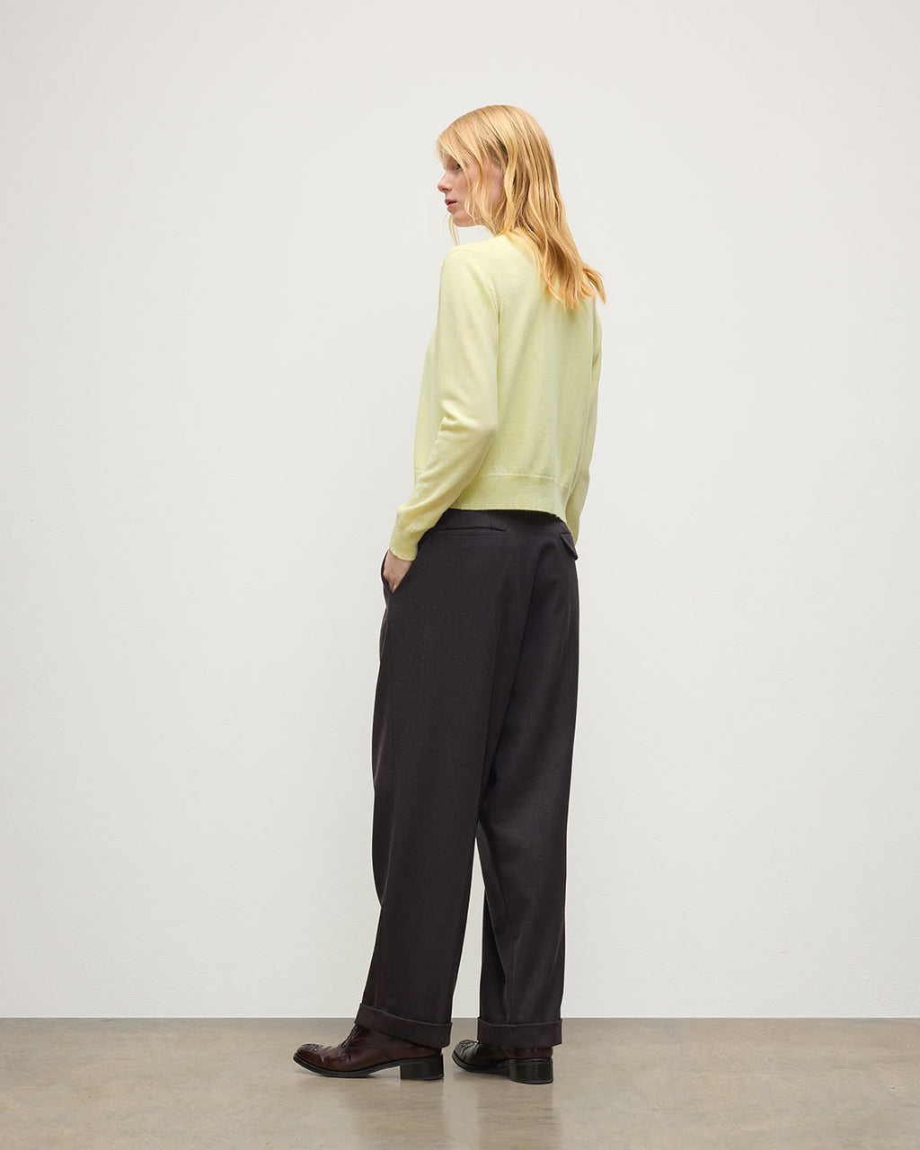 Johnstons of Elgin - Iris Classic Yellow Cashmere Cardigan