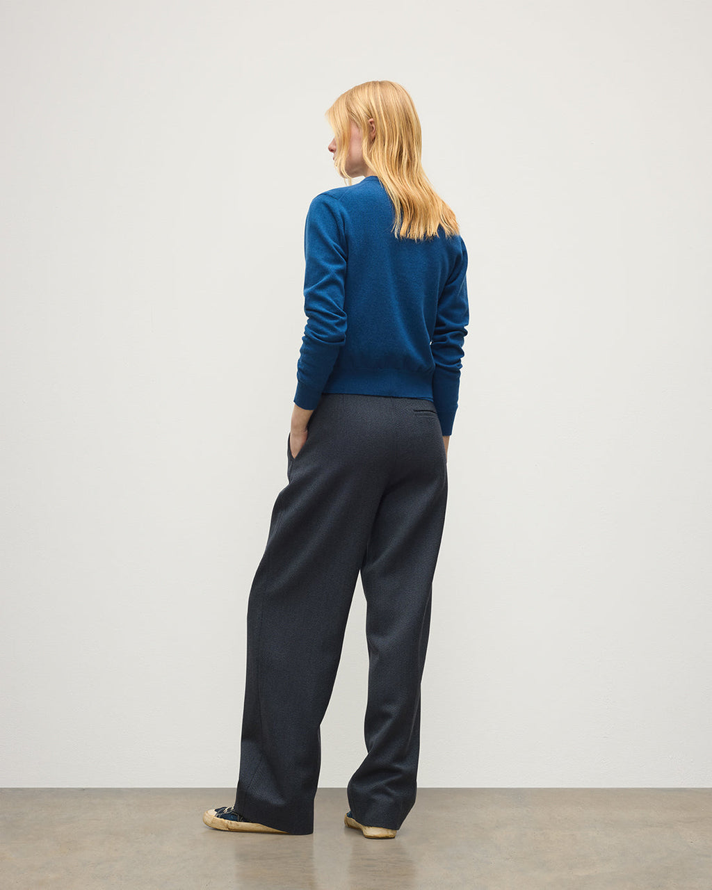 Johnstons of Elgin - Iris Classic Blue Cashmere Cardigan