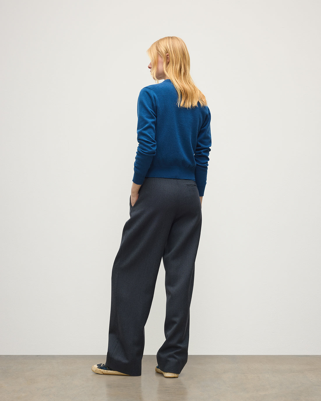 Johnstons of Elgin - Iris Classic Blue Cashmere Cardigan