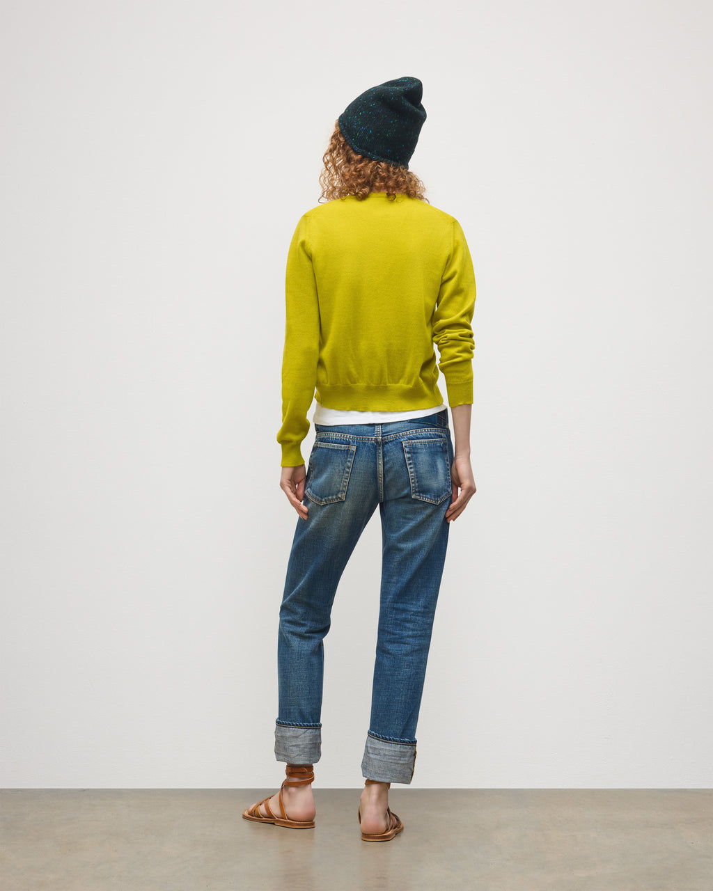 Johnstons of Elgin - Iris Yellow Classic Cashmere Cardigan