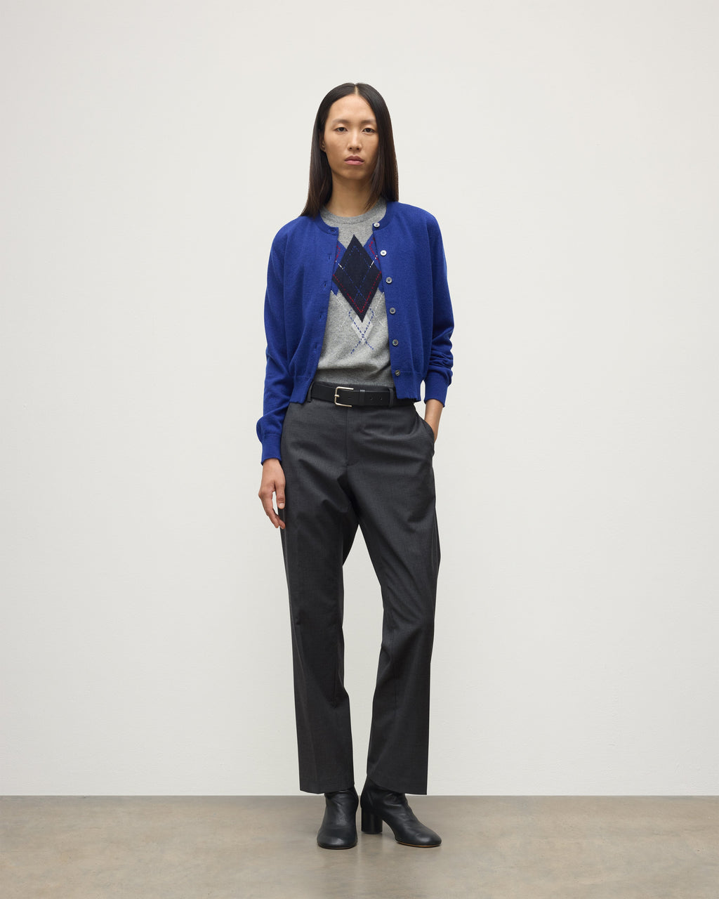 Johnstons of Elgin - Iris Blue Classic Cashmere Cardigan
