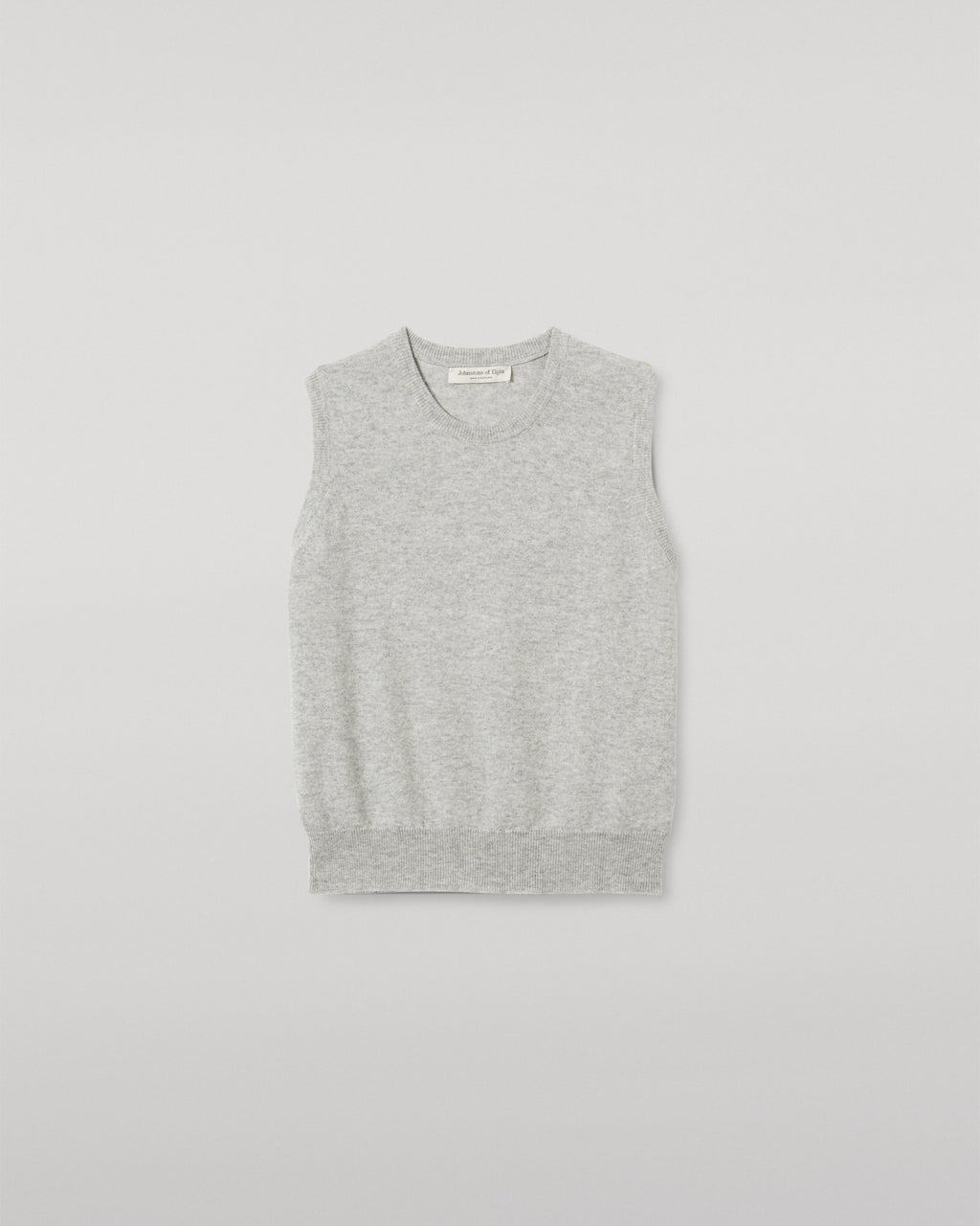 Johnstons of Elgin - Iris Pale Grey Classic Cashmere Tank