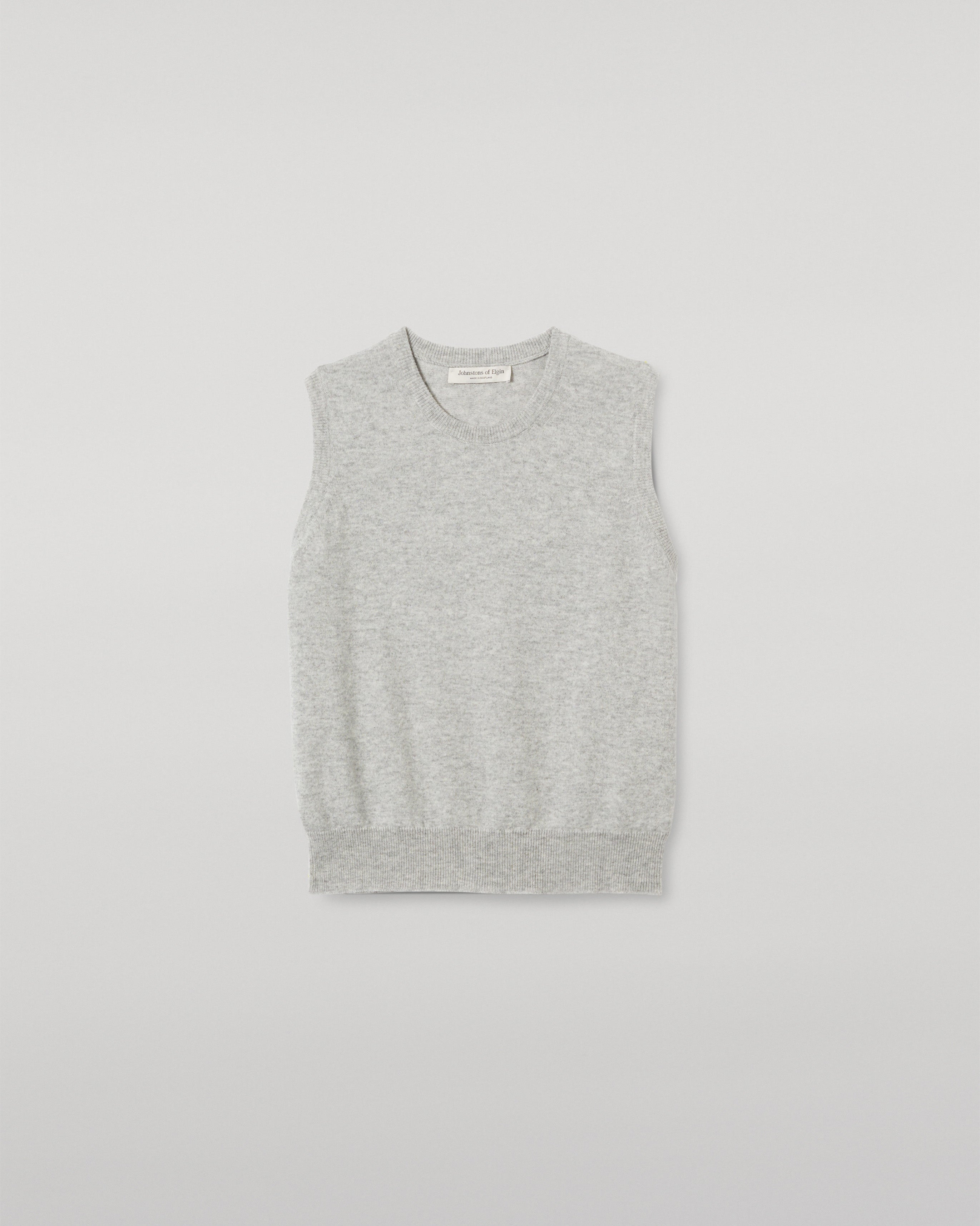 Johnstons of Elgin - Iris Pale Grey Classic Cashmere Tank