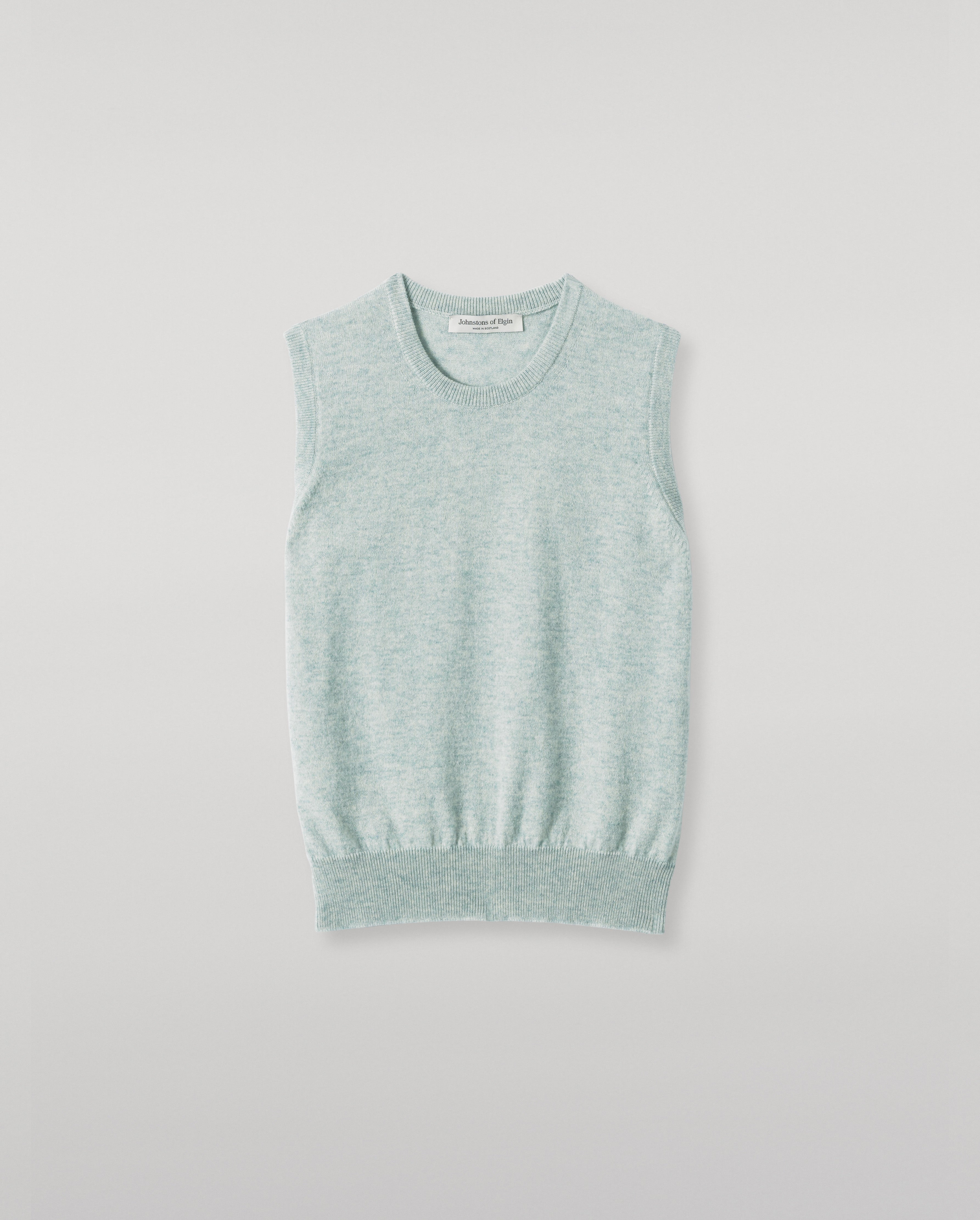 Johnstons of Elgin - Iris Light Green Classic Cashmere Tank