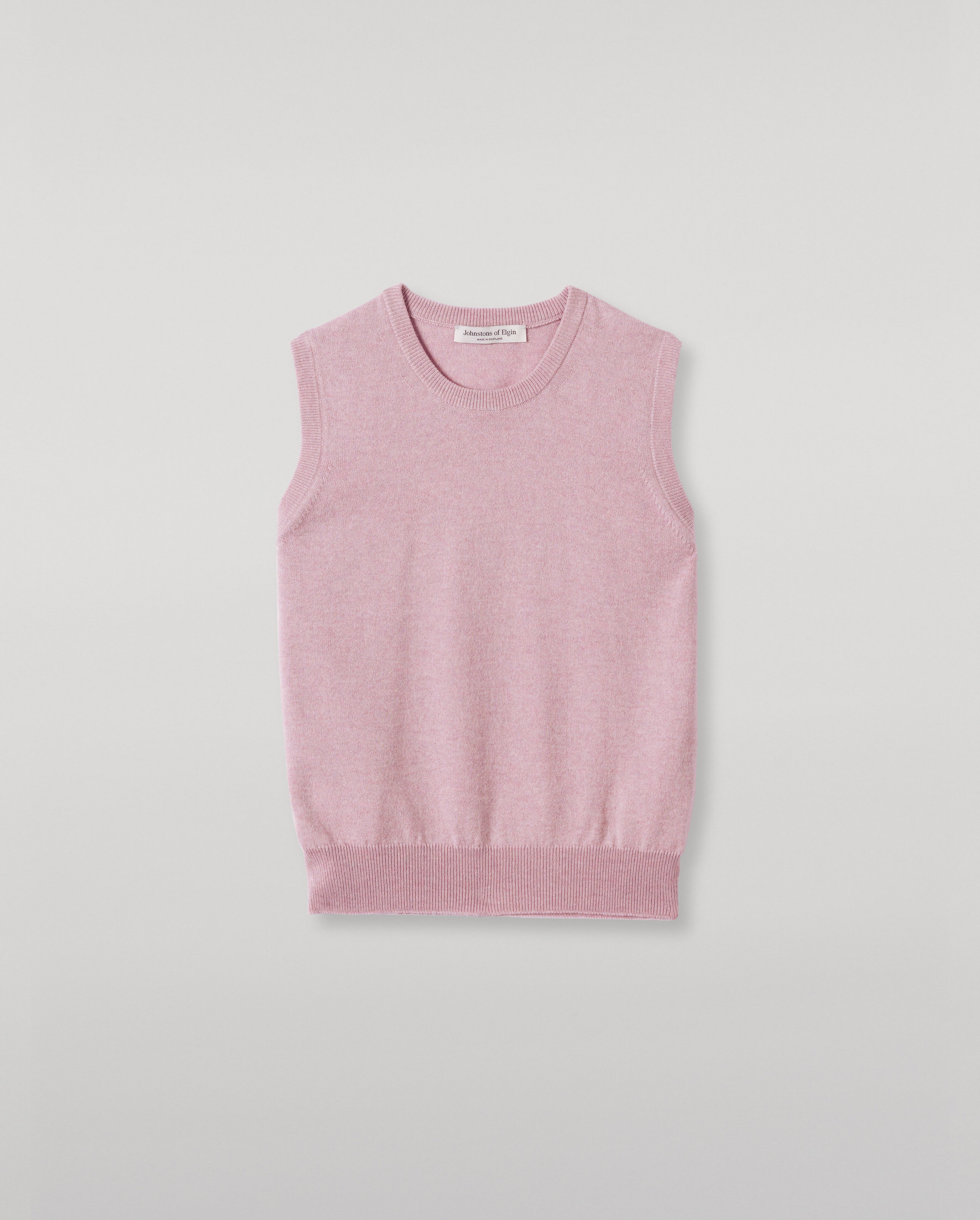 Johnstons of Elgin - Iris Light Pink Classic Cashmere Tank