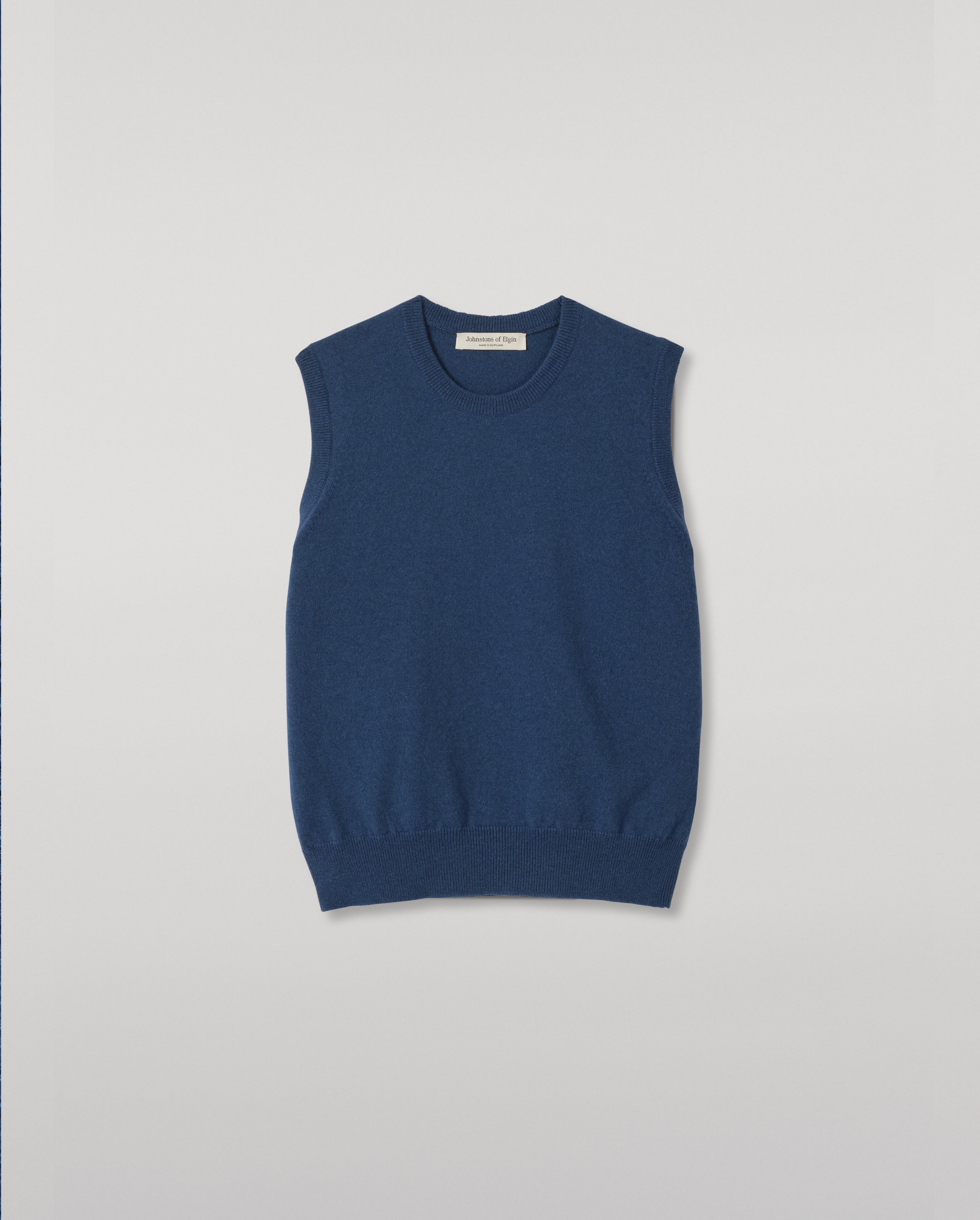 Johnstons of Elgin - Iris Classic Blue Cashmere Tank
