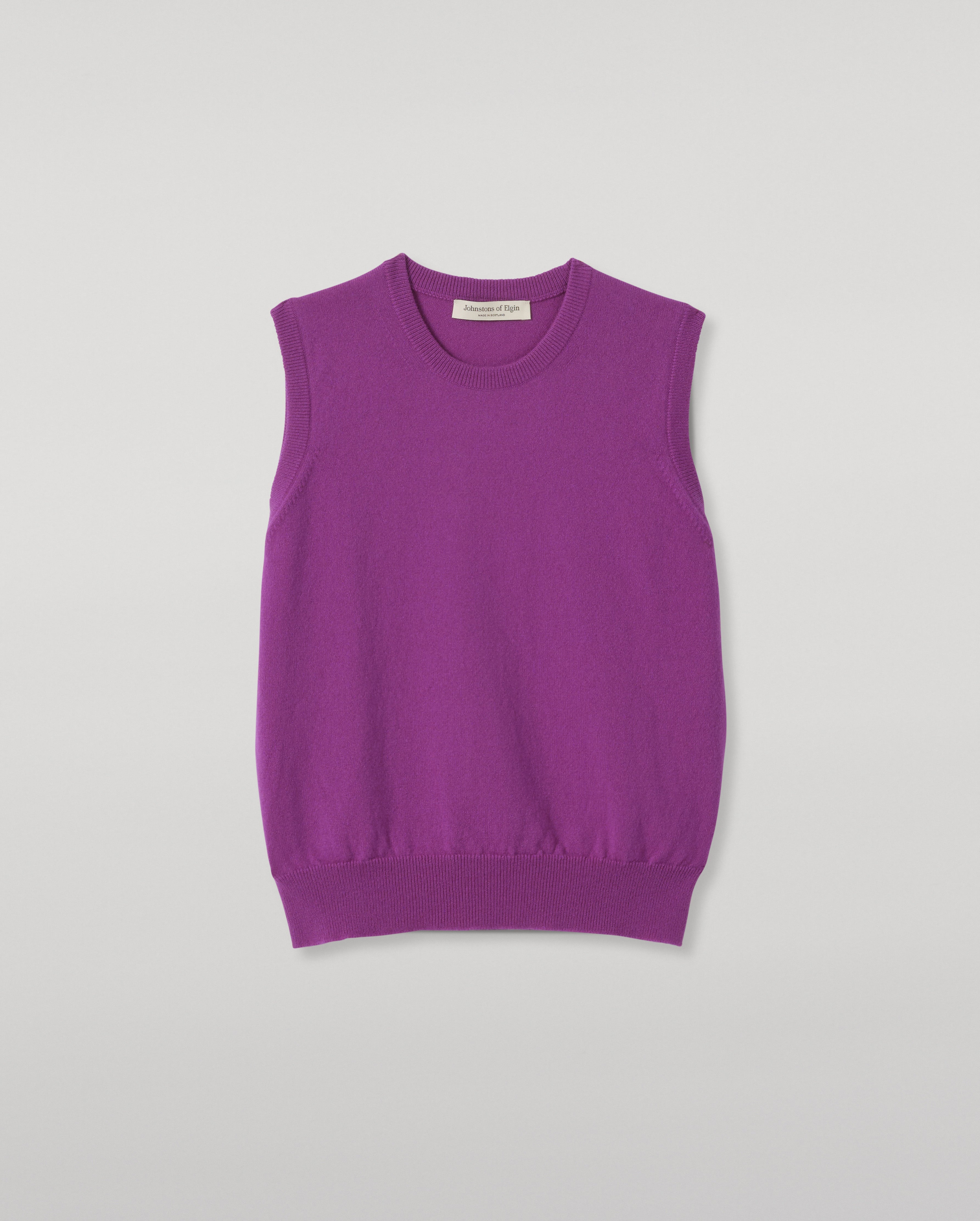 Johnstons of Elgin - Iris Classic Purple Cashmere Tank