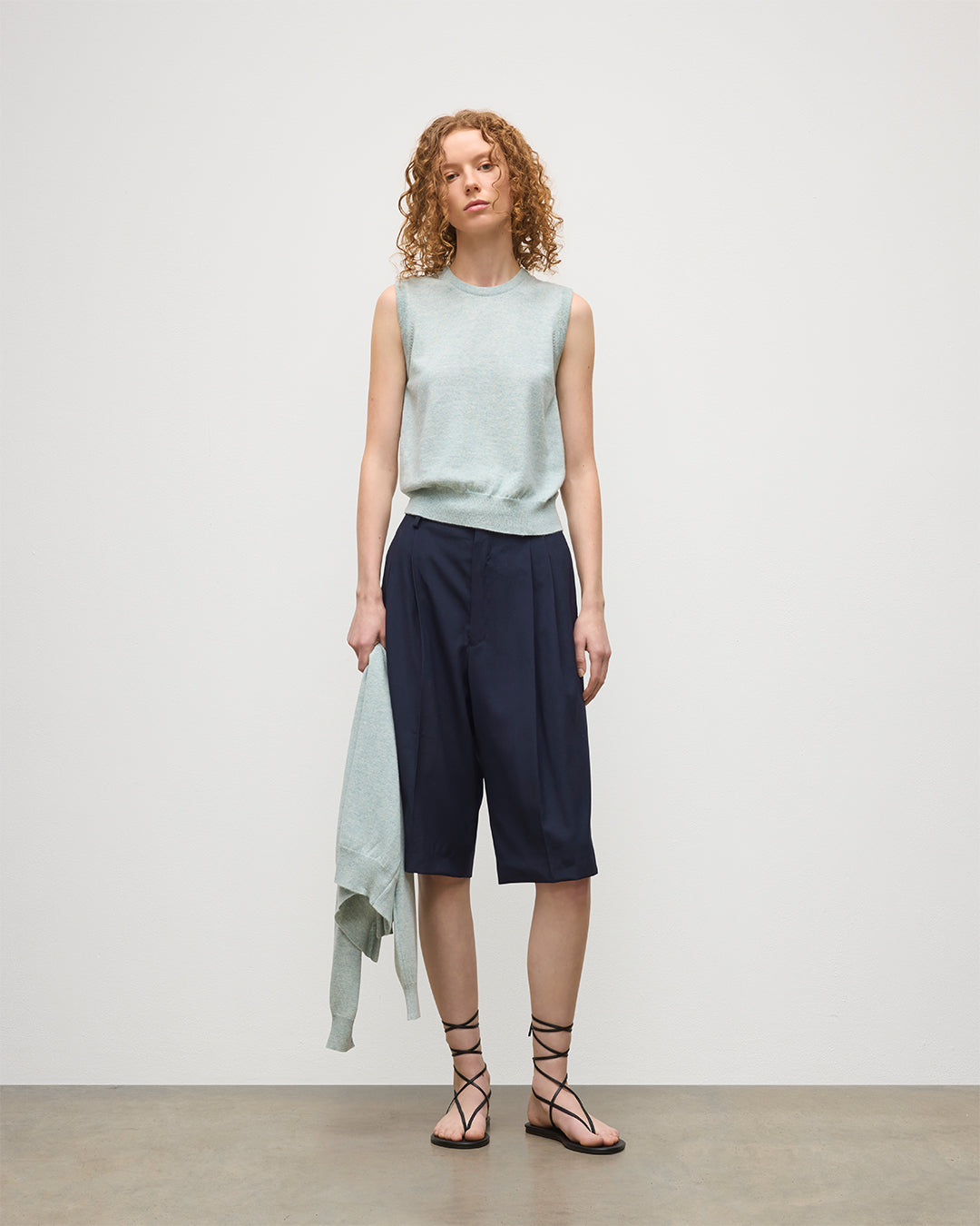 Johnstons of Elgin - Iris Light Green Classic Cashmere Tank