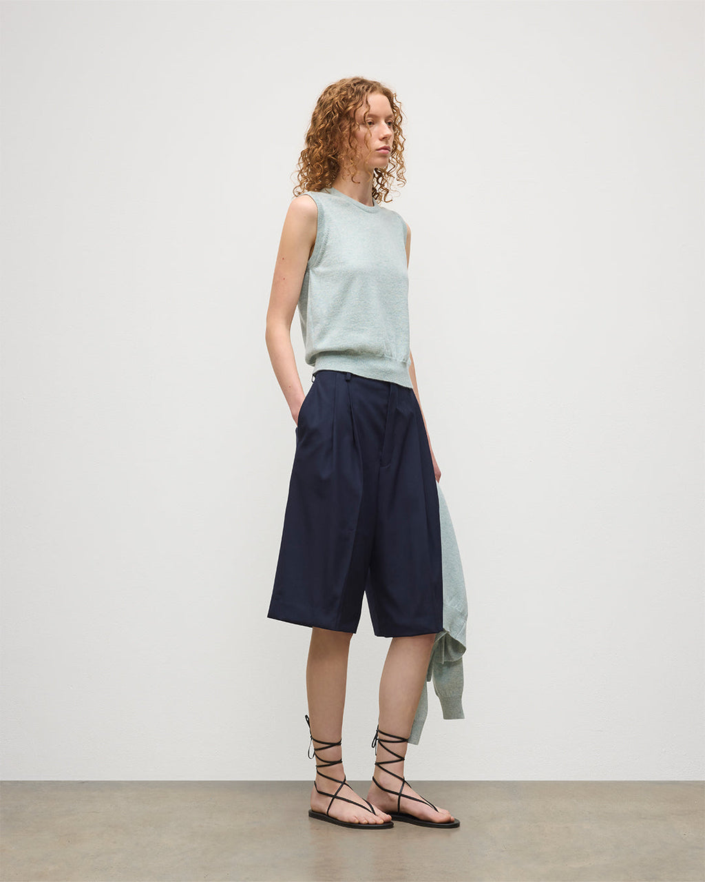 Johnstons of Elgin - Iris Light Green Classic Cashmere Tank