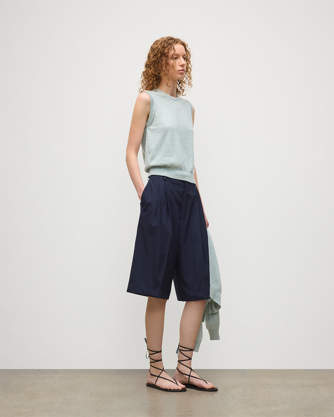 Johnstons of Elgin - Iris Light Green Classic Cashmere Tank