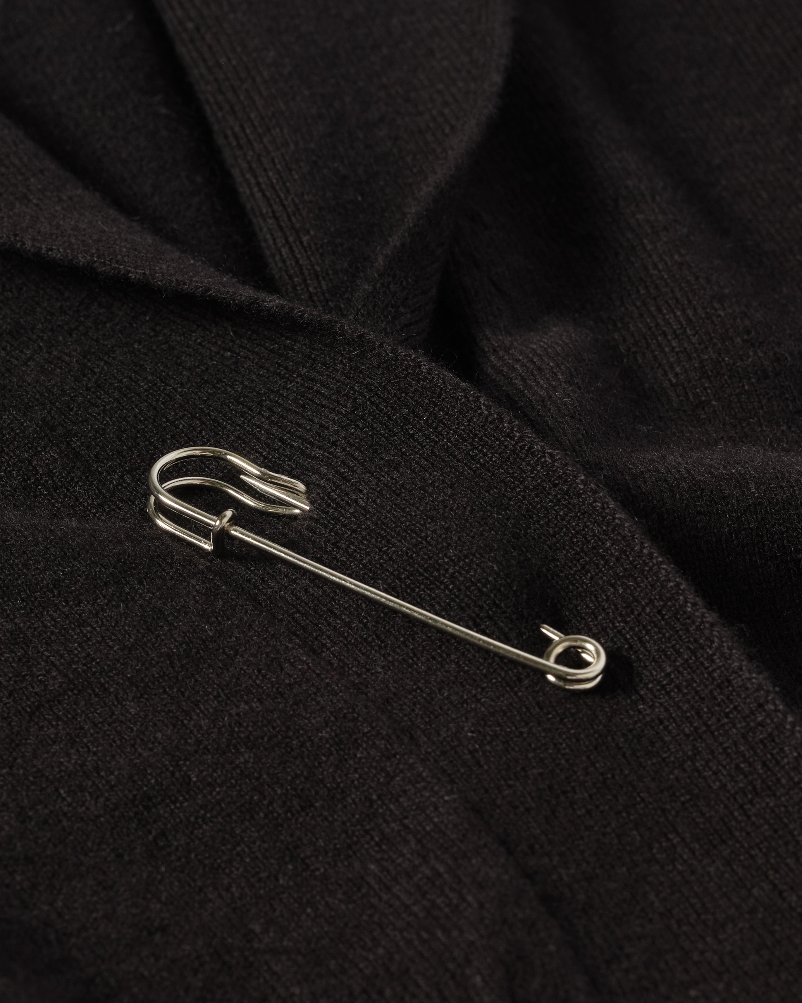 Johnstons of Elgin - Crathie Black Shawl Cashmere Cardigan