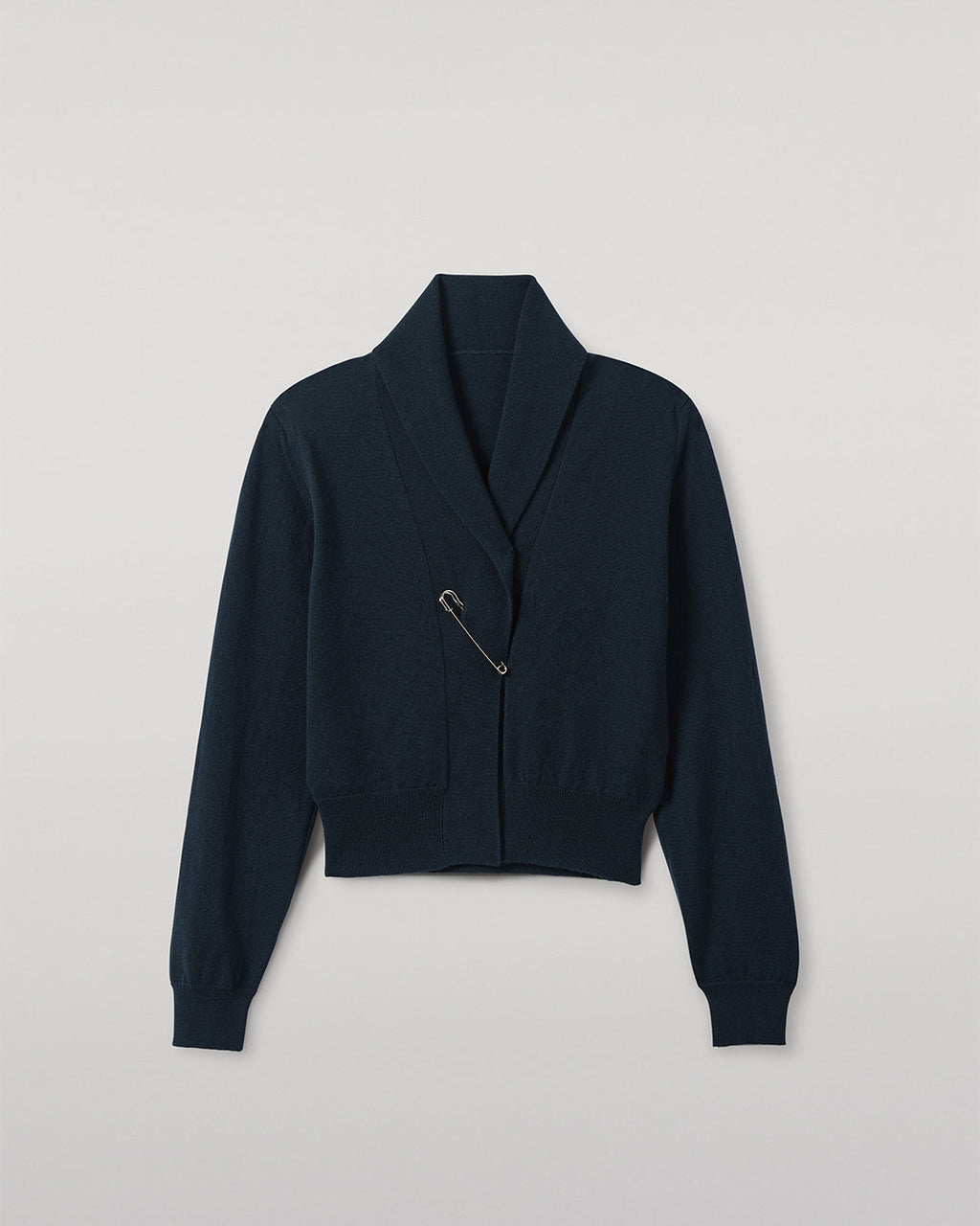 Johnstons of Elgin - Crathie Bottle Green Shawl Cashmere Cardigan