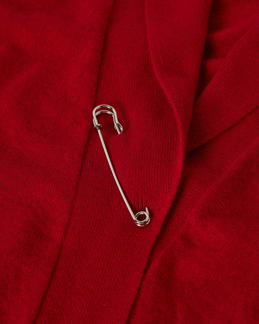 Johnstons of Elgin - Crathie Red Shawl Cashmere Cardigan